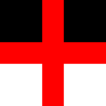 Red Black and White Cross Logo - Orders of the Temple