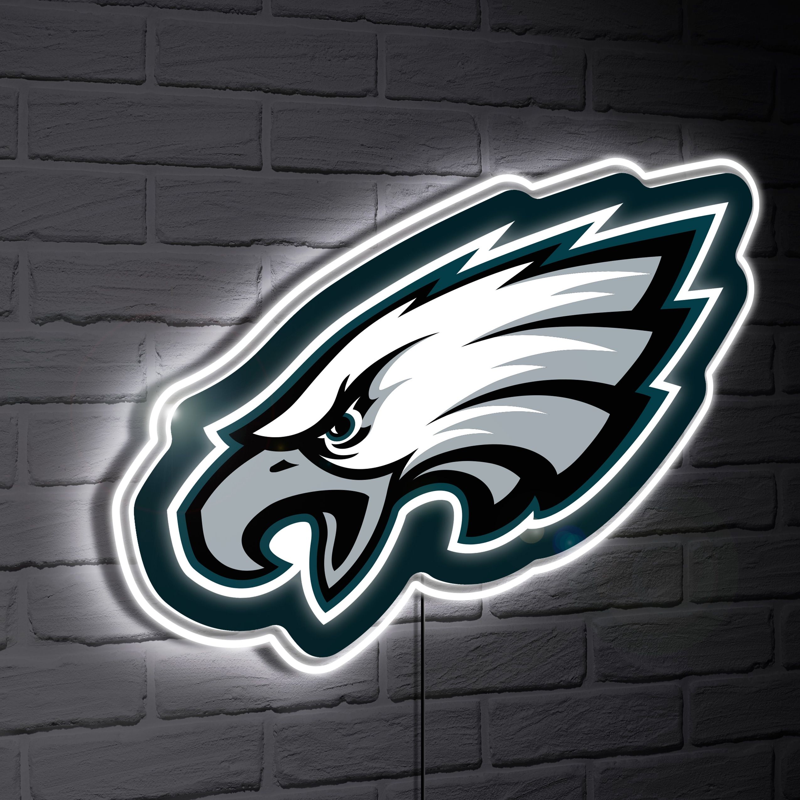 Eagles Logo - Philadelphia Eagles LED Team Logo Shaped Lighted Wall Sign