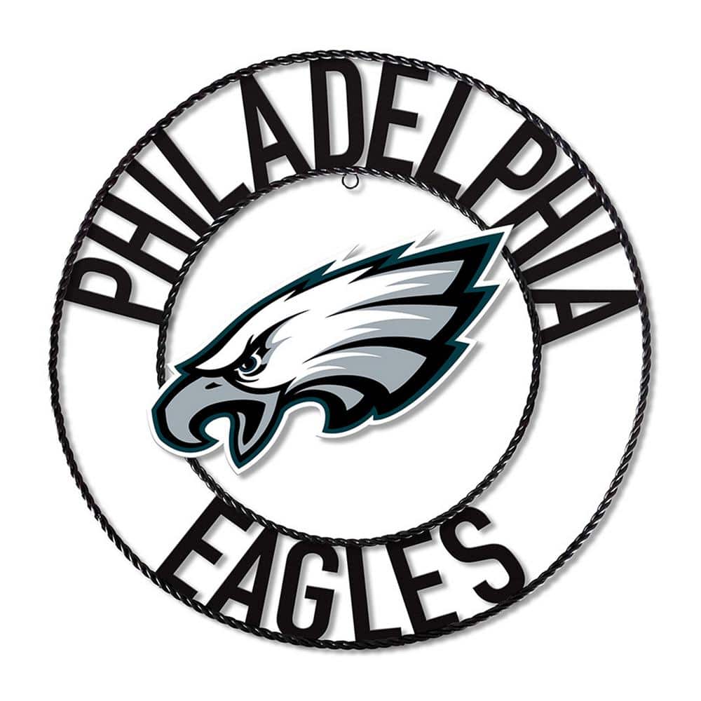 Eagles Logo - IMPERIAL Philadelphia Eagles Team Logo 24 in. Wrought Iron Decorative Sign  IMP 584-1037 - The Home Depot