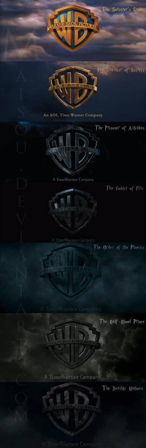 Warner Bros. Pictures Logo - The evolution of the Warner Bros. logo in the Harry Potter movies. :  r/movies