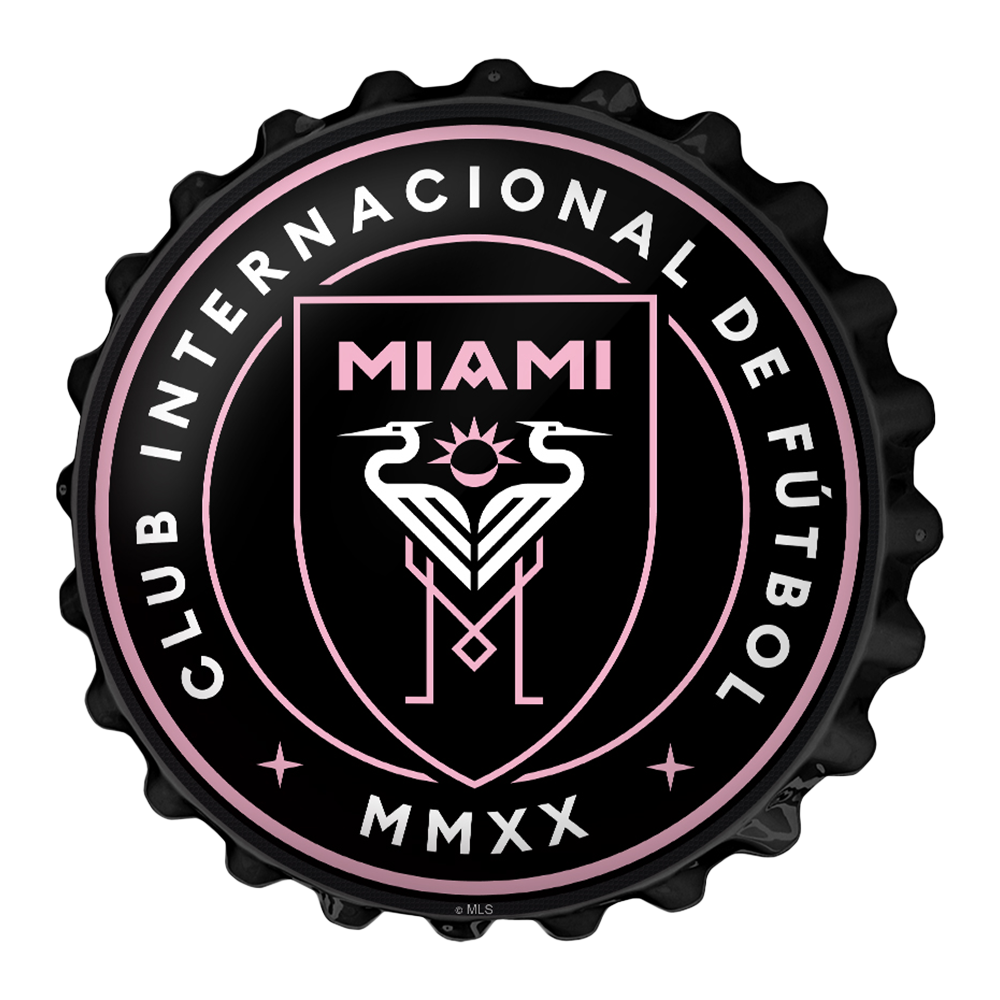 Inter Miami CF Logo - Inter Miami CF: Bottle Cap Wall Sign