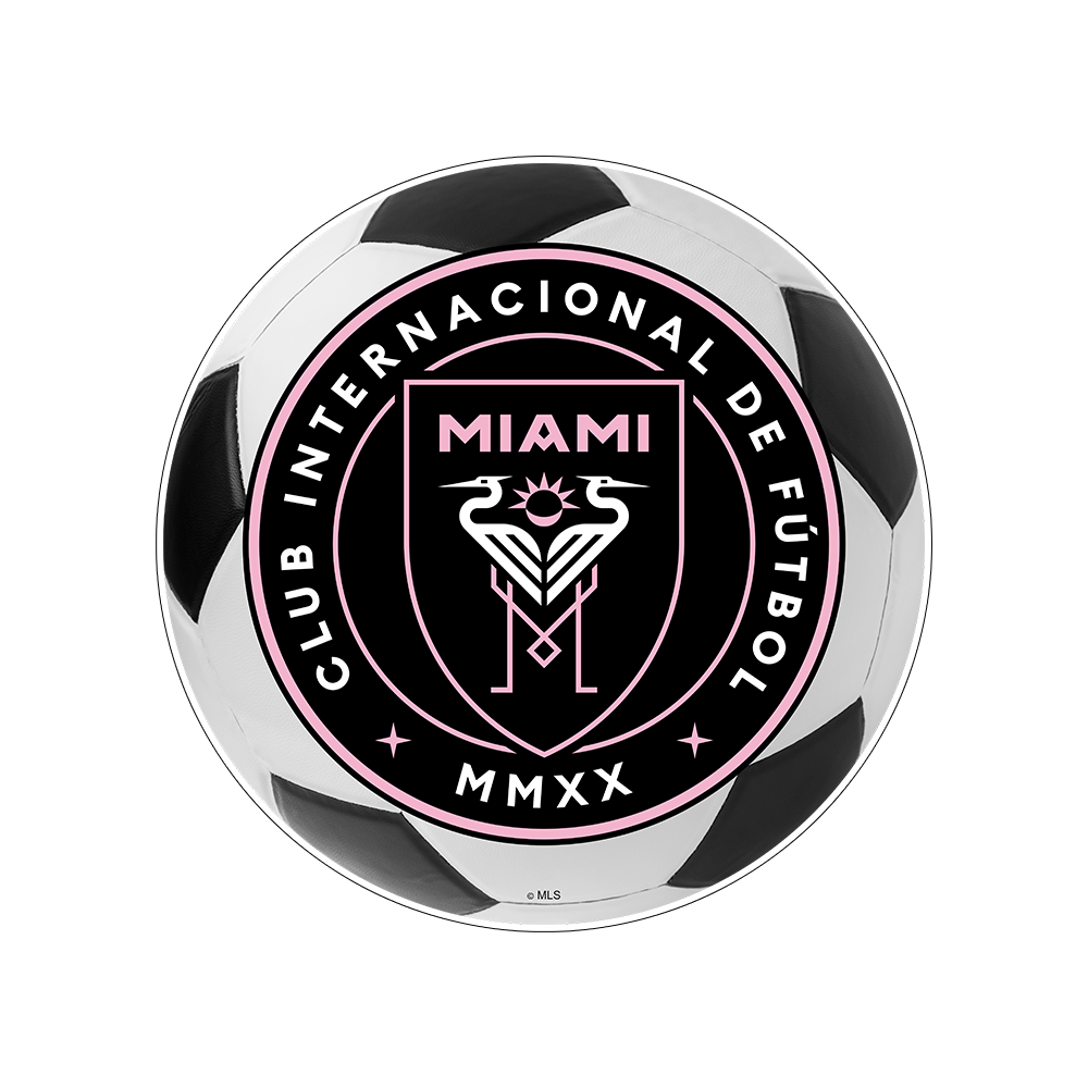Inter Miami CF Logo - Inter Miami CF: Soccer Ball - Edge Glow Lighted Wall Sign