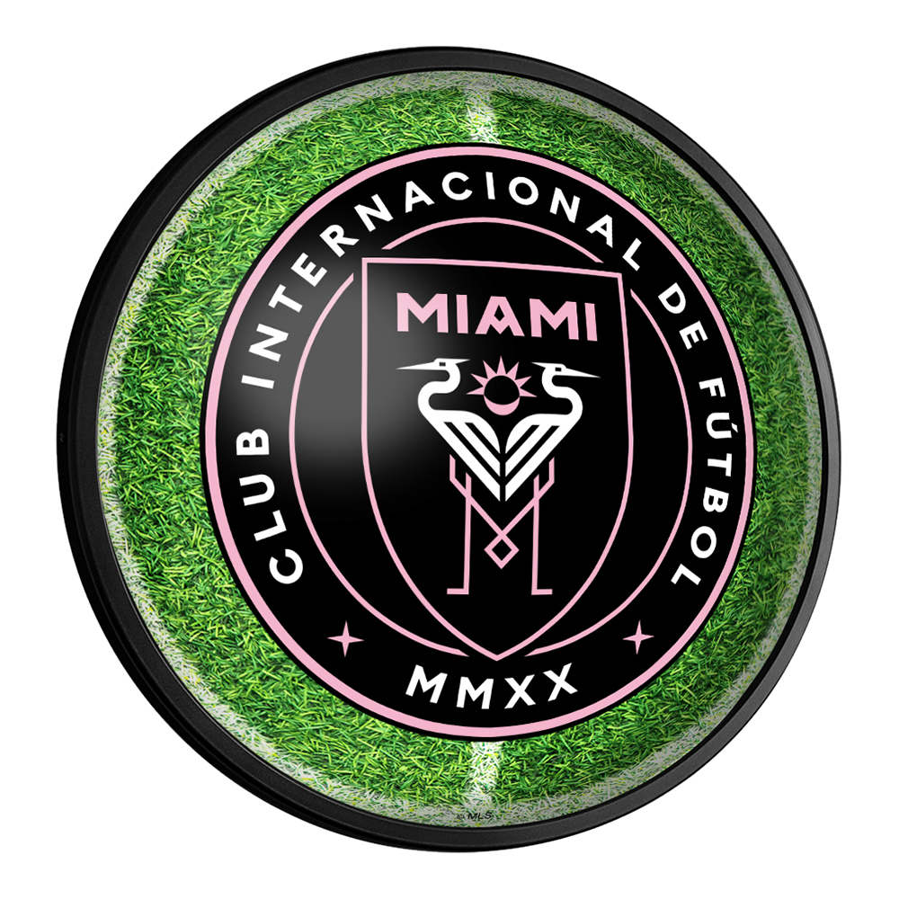 Inter Miami CF Logo - Inter Miami CF: Pitch - Round Slimline Lighted Wall Sign