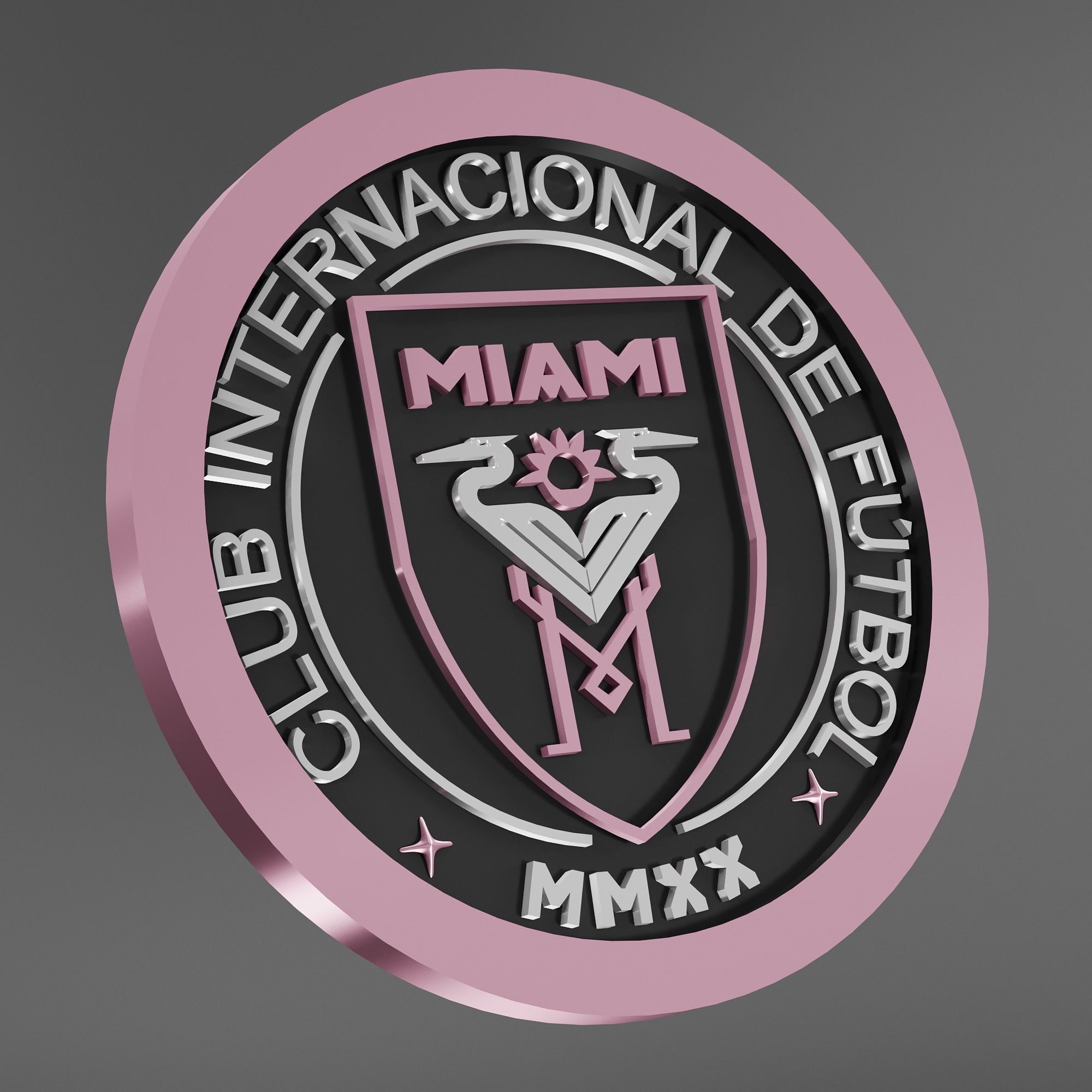 Inter Miami CF Logo - Inter Miami CF 3D model 3D printable | CGTrader