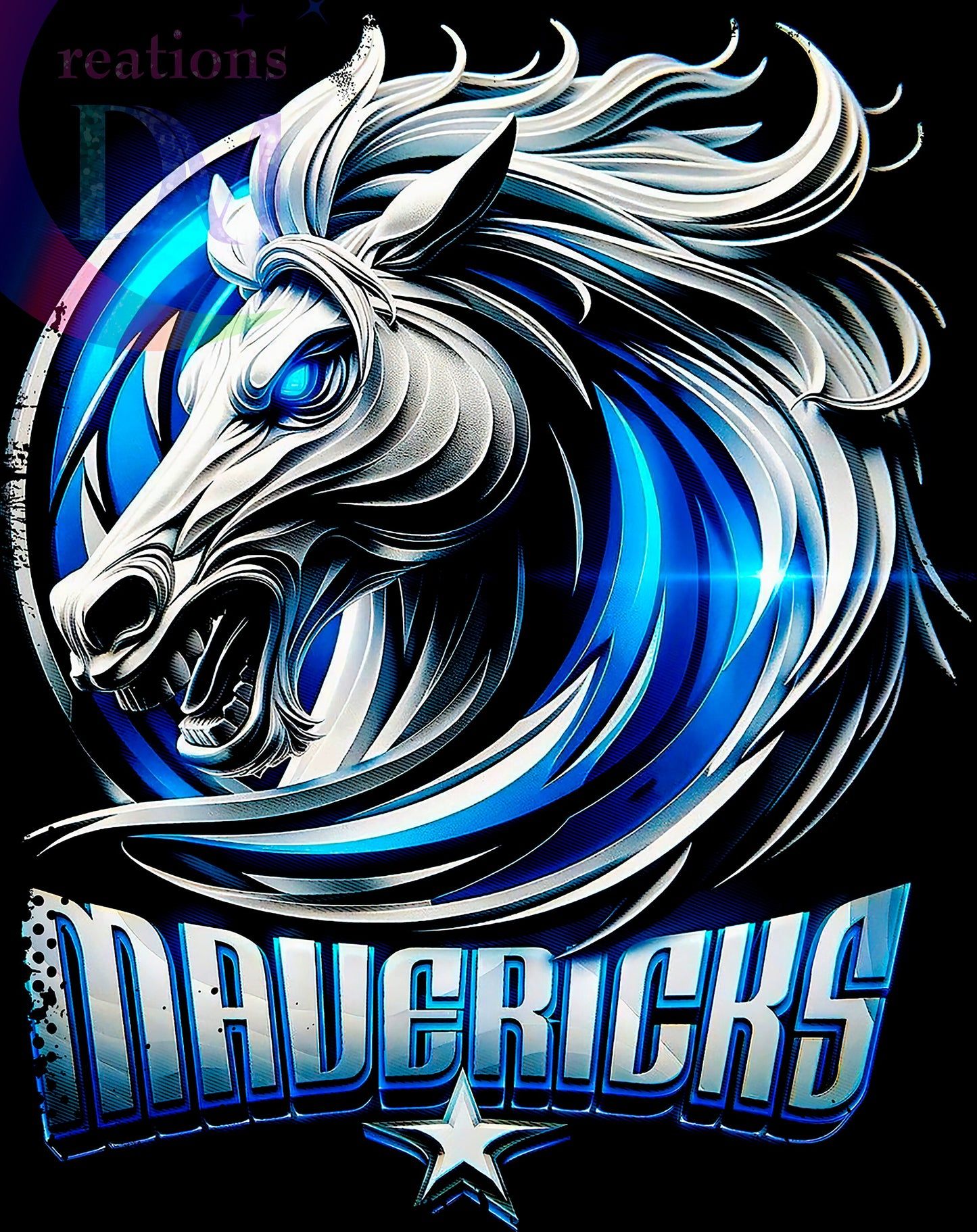 Dallas Mavericks Logo - Dallas mavericks DTF - dallas mavericks horse logo – dm printed creations