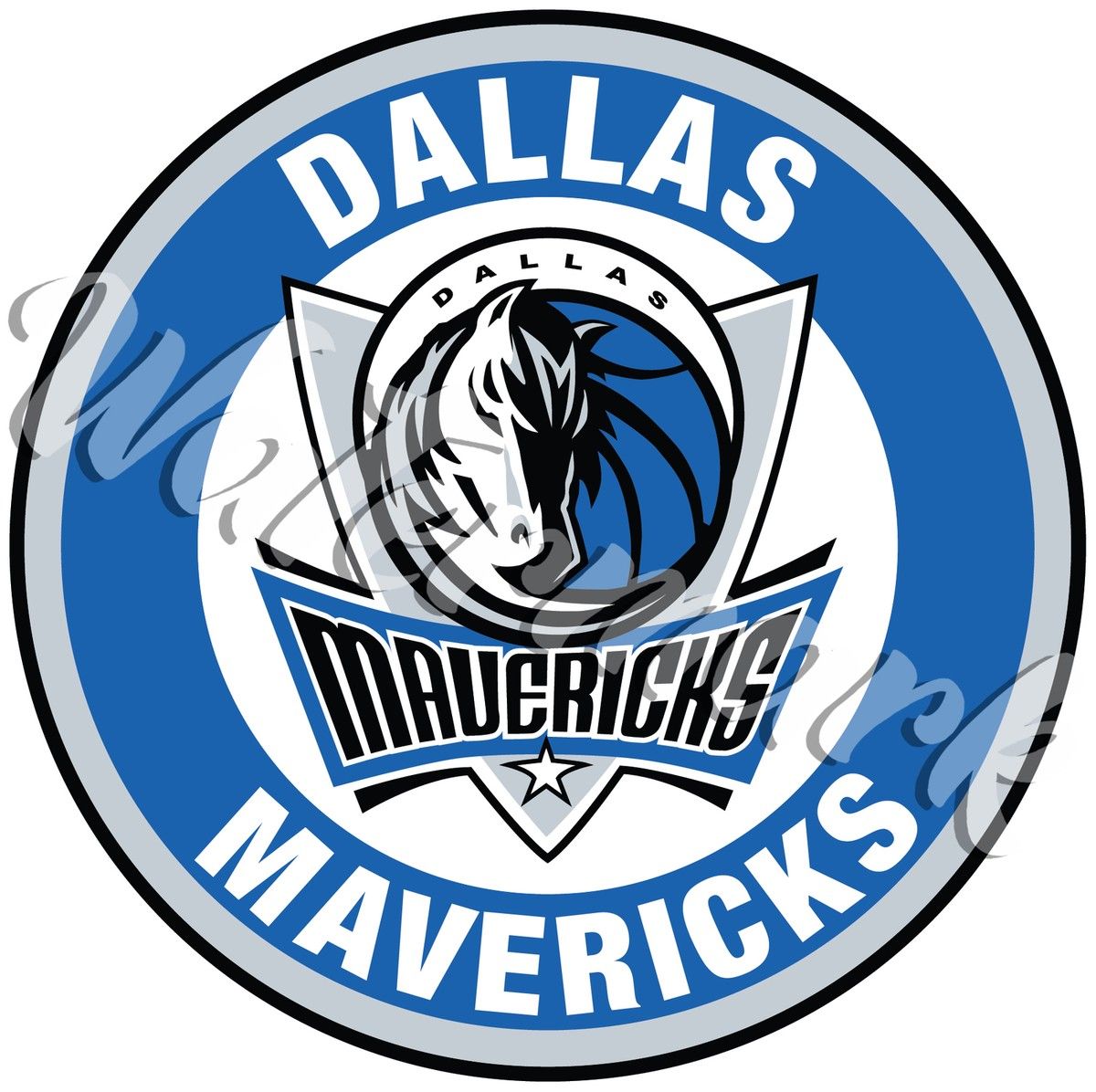 Dallas Mavericks Logo - Dallas Mavericks Circle Logo Vinyl Decal / Sticker 10 Sizes!! with TRACKING