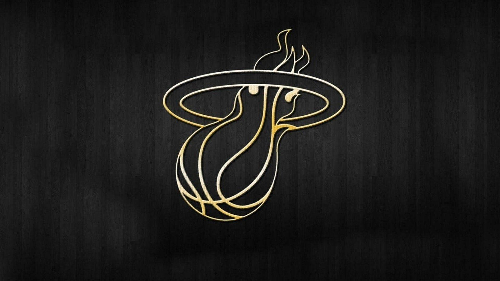 Miami Heat Logo - Download Gold Miami Heat Logo Wallpaper | Wallpapers.com
