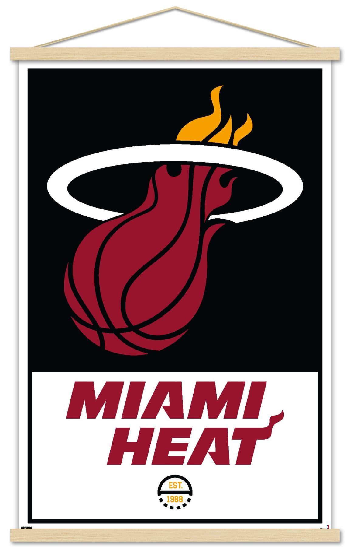 Miami Heat Logo - NBA Miami Heat - Logo 21 Wall Poster, 14.725