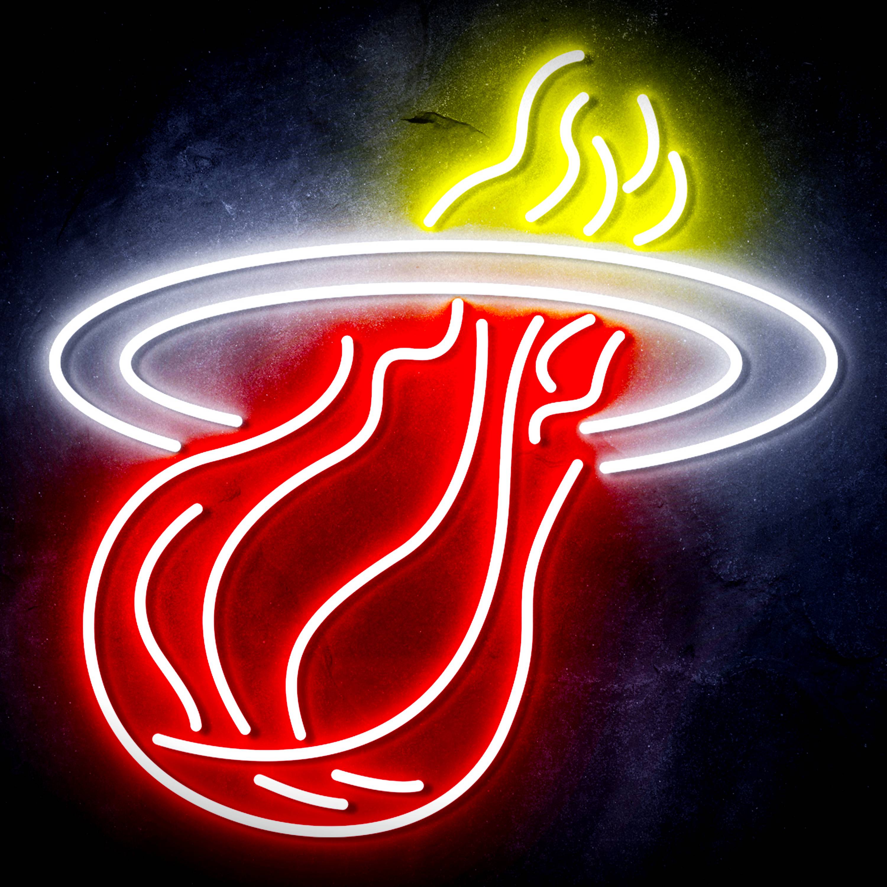 Miami Heat Logo - NBA Miami Heat Flex Neon-like LED Sign