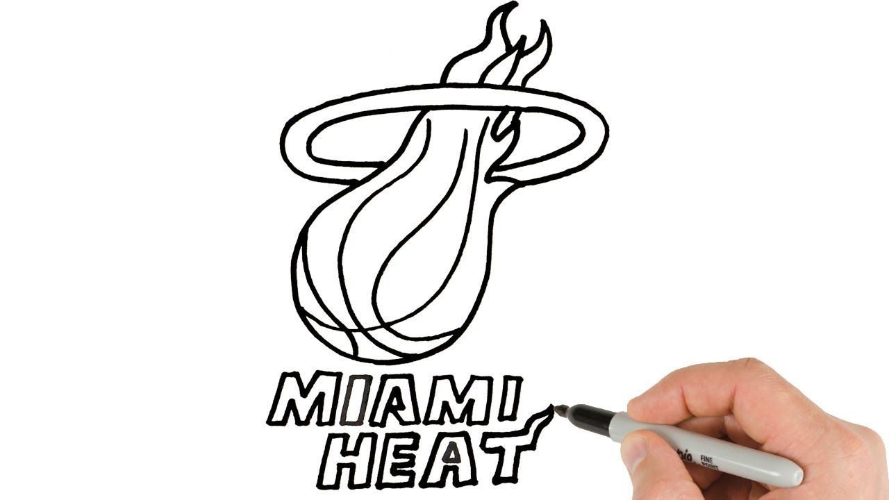 Miami Heat Logo - How to Draw Miami Heat Logo | Sports Drawing Tutorial