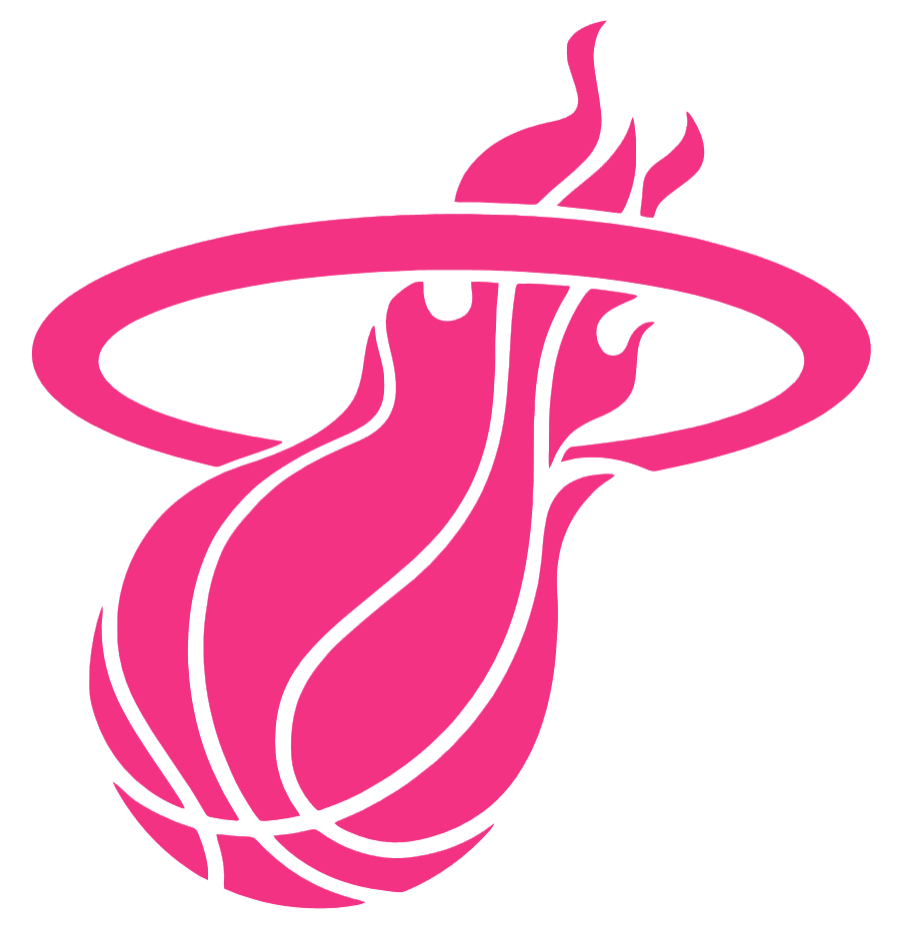 Miami Heat Logo - Miami Heat HOT PINK Team Logo Premium Vinyl Decal PICK SIZE –  SportsJewelryProShop
