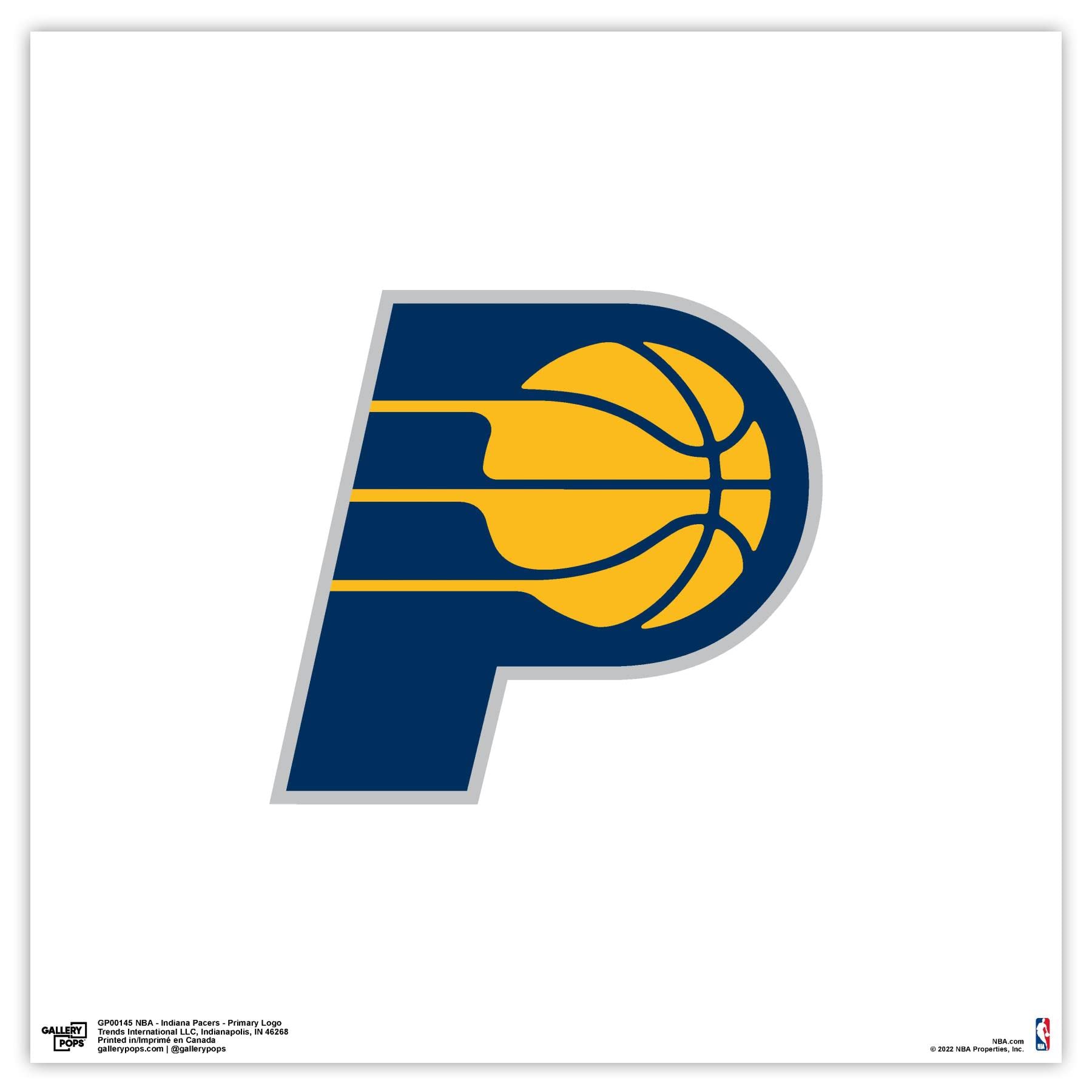 Indiana Pacers Logo - Amazon.com: Trends International Gallery Pops NBA Indiana Pacers - Primary  Logo Wall Art Wall Poster, 12.00