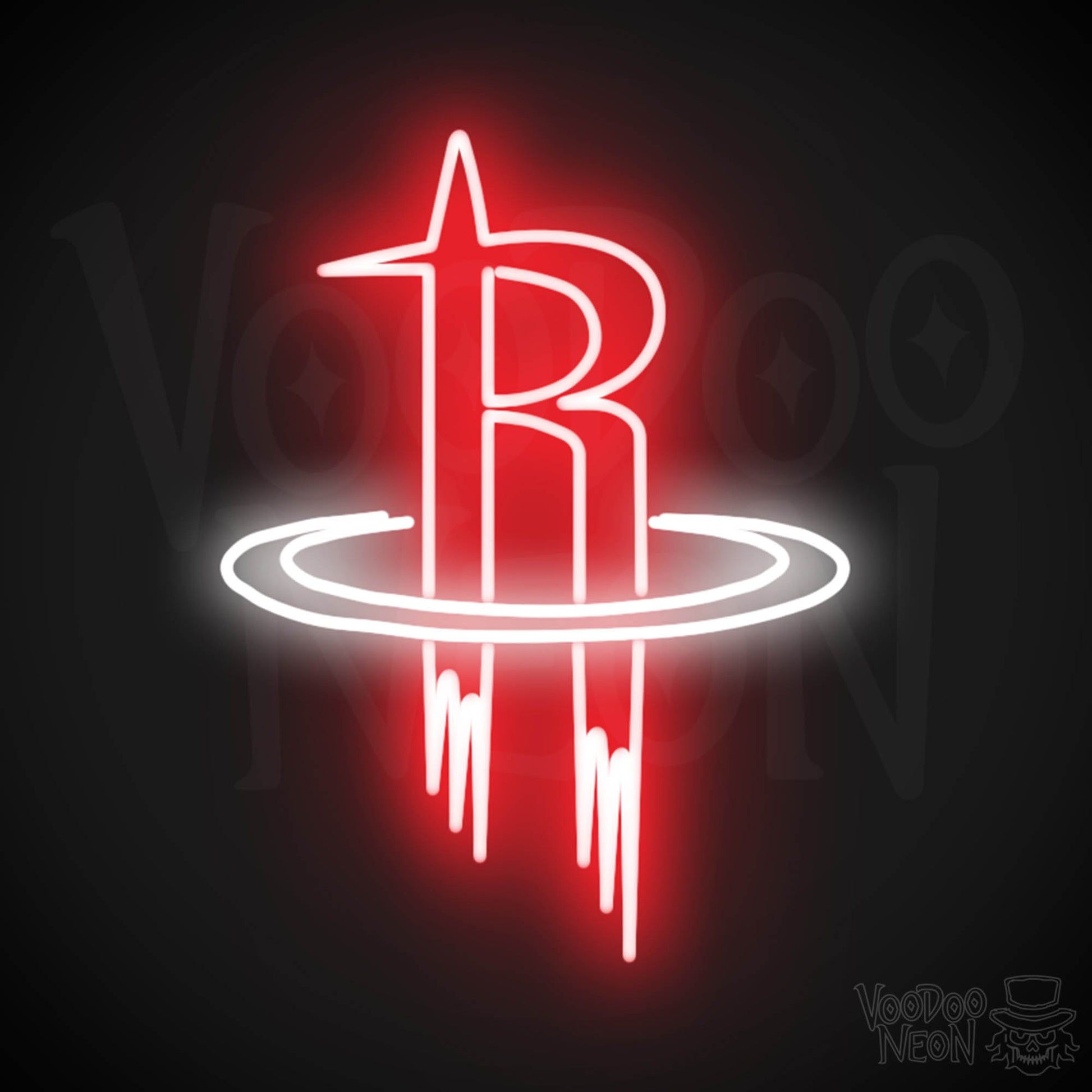 Houston Rockets Logo - Houston Rockets Neon Sign - FREE Express Shipping - Voodoo Neon