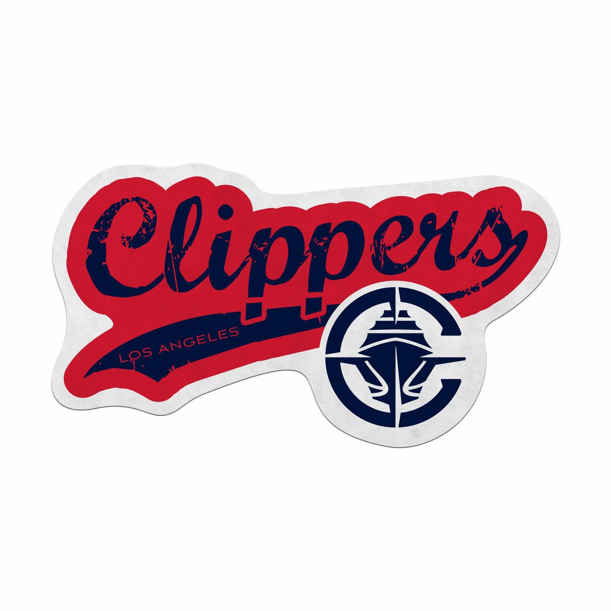 LA Clippers Logo - LA Clippers Shape Cut Logo - Distressed Design
