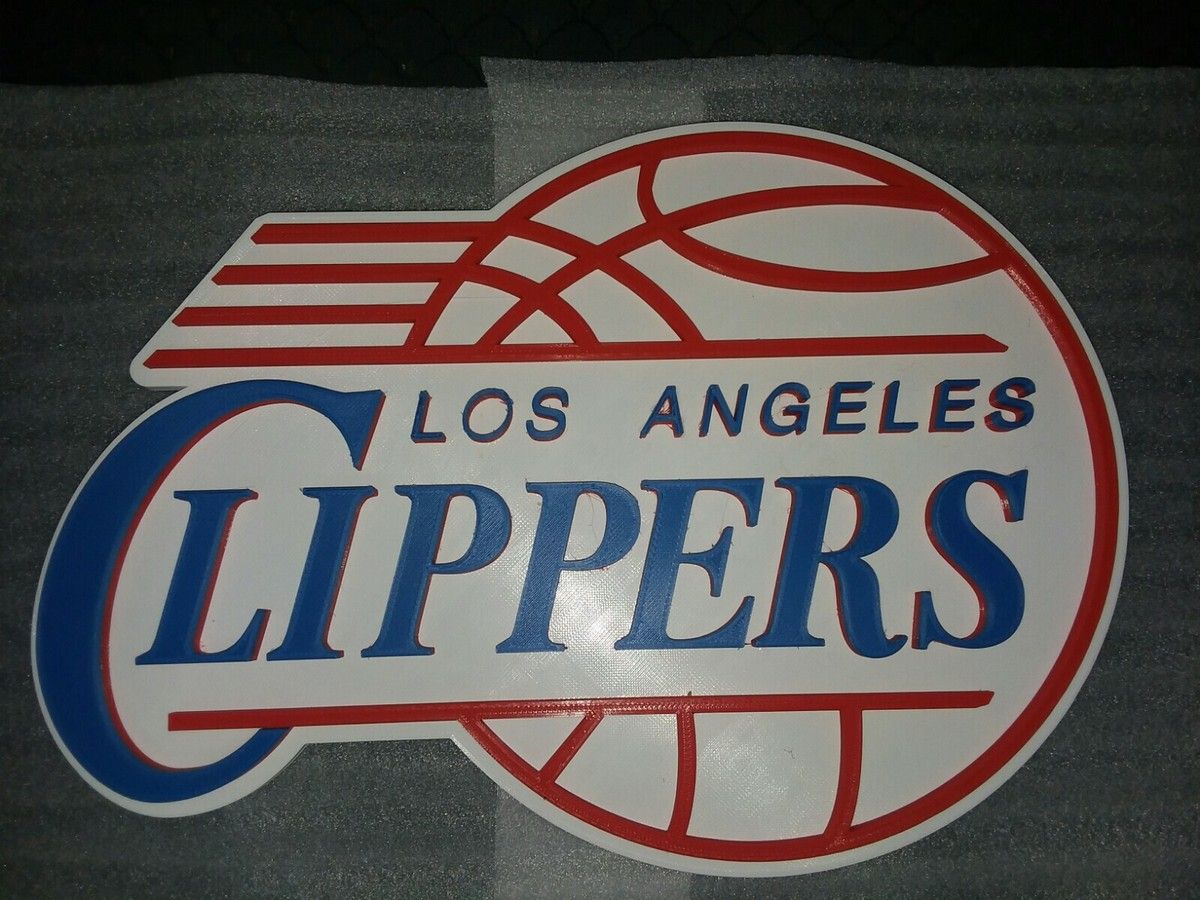 LA Clippers Logo - LA Clippers 3D NBA Old Logo wall mount. 3D Printed 15