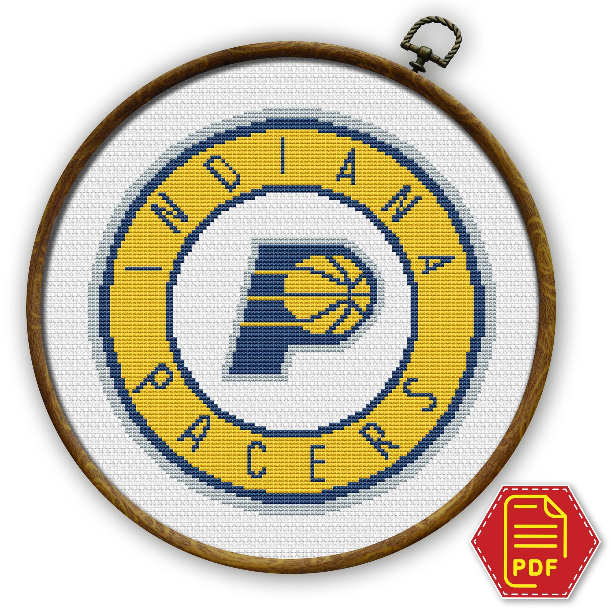 Indiana Pacers Logo - Indiana Pacers Logo Counted Cross Stitch Pattern - Download in PDF -  Personalized.Design