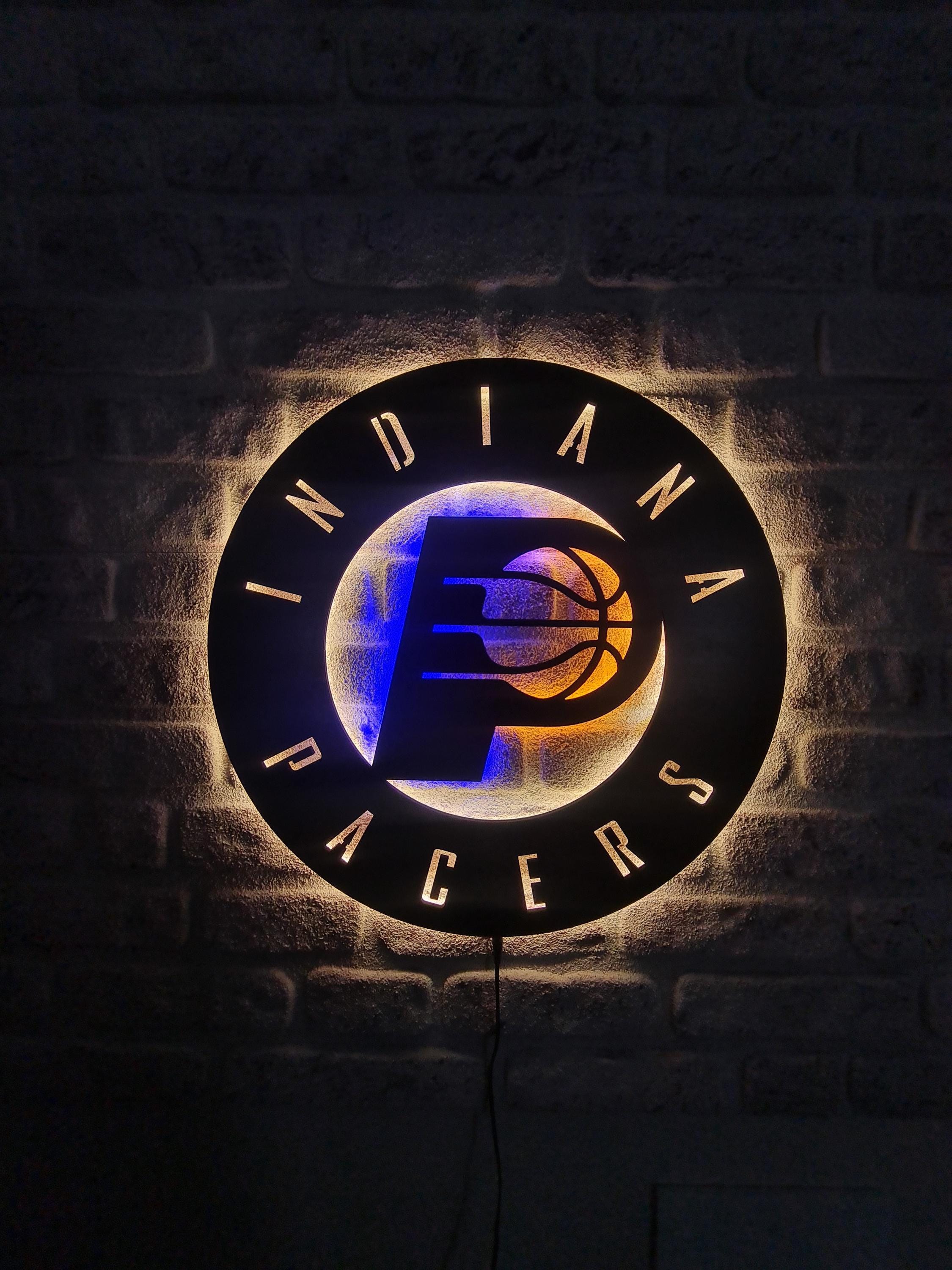 Indiana Pacers Logo - Indiana Pacers LED Lighted Sign, Basketball Team Emblem Illuminated Sign,  Best Gift for Basketball Lovers, Christmas Gift - Etsy
