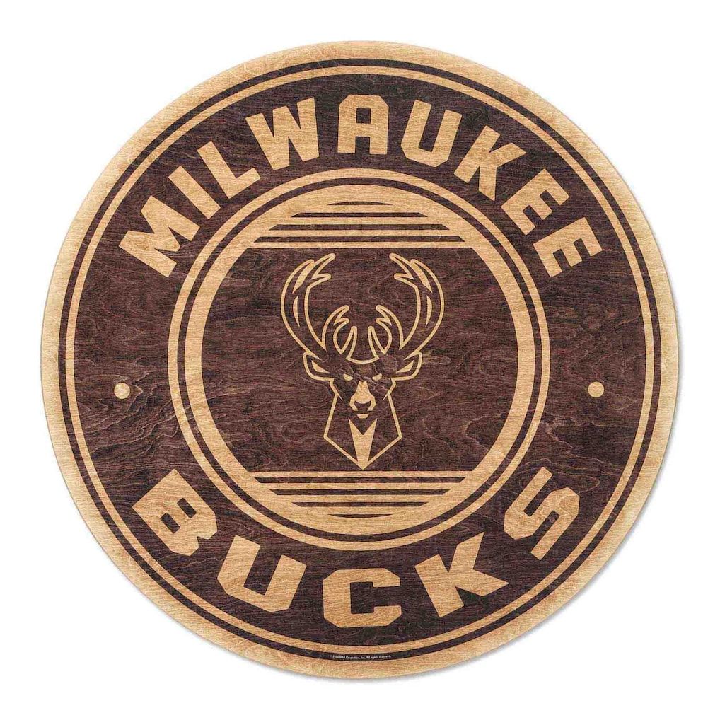Milwaukee Bucks Logo - Milwaukee Bucks 23'' x 23'' Circle Logo Wood Sign