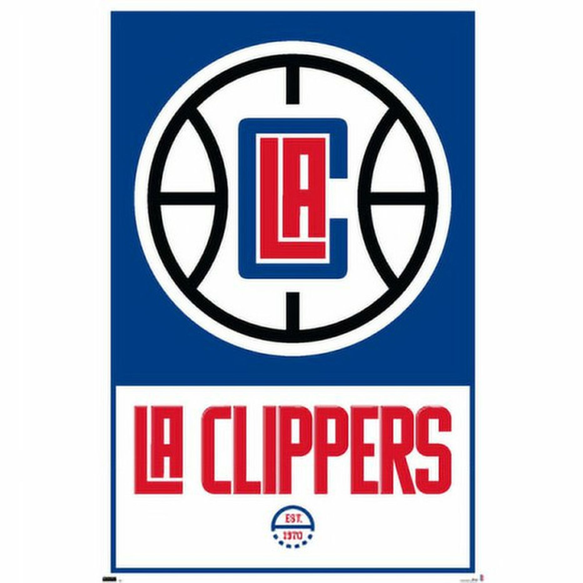 LA Clippers Logo - Trends International NBA LA Clippers - Logo 21 Unframed Wall Poster Prints  (1 each) Delivery or Pickup Near Me - Instacart