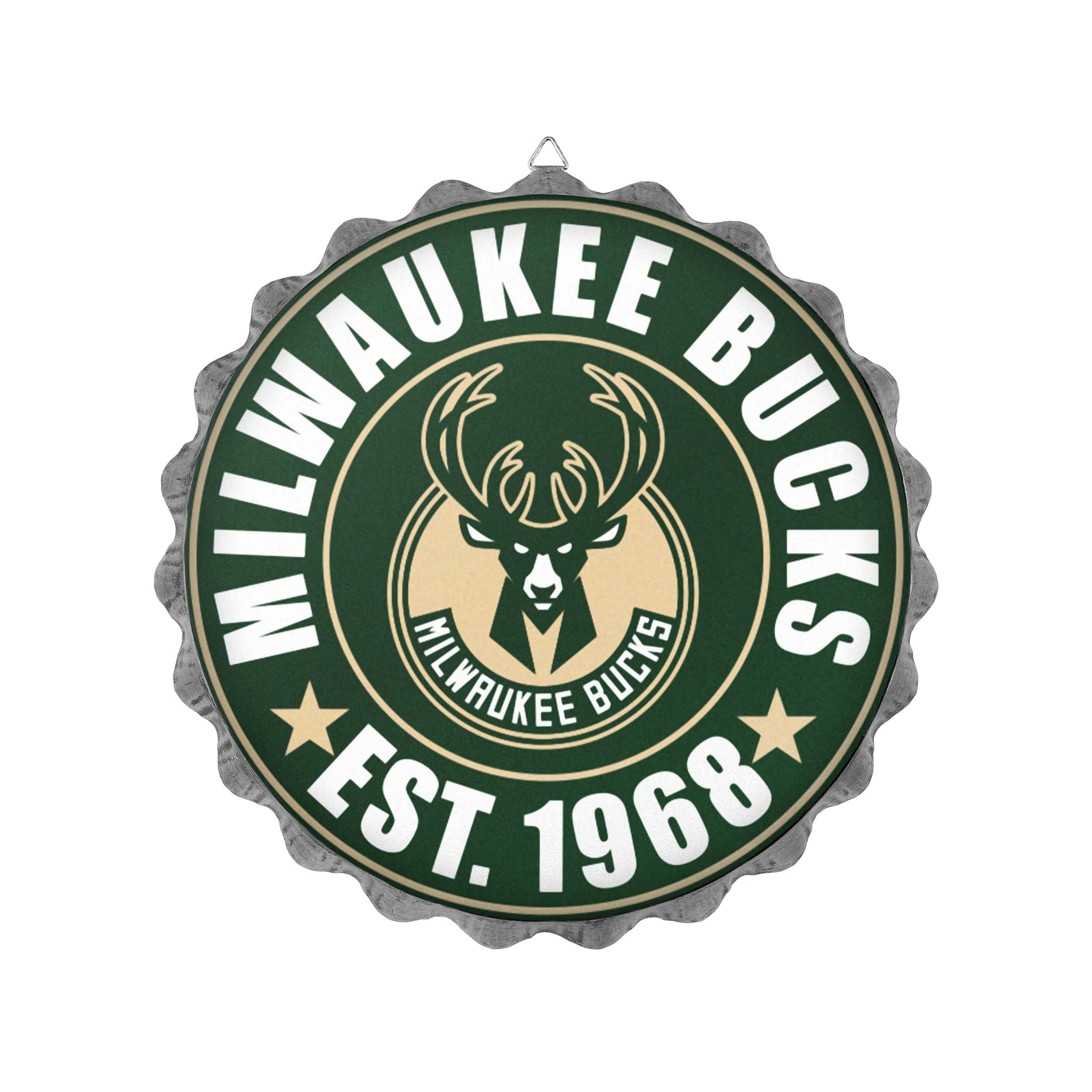 Milwaukee Bucks Logo - Milwaukee Bucks NBA Bottle Cap Wall Sign
