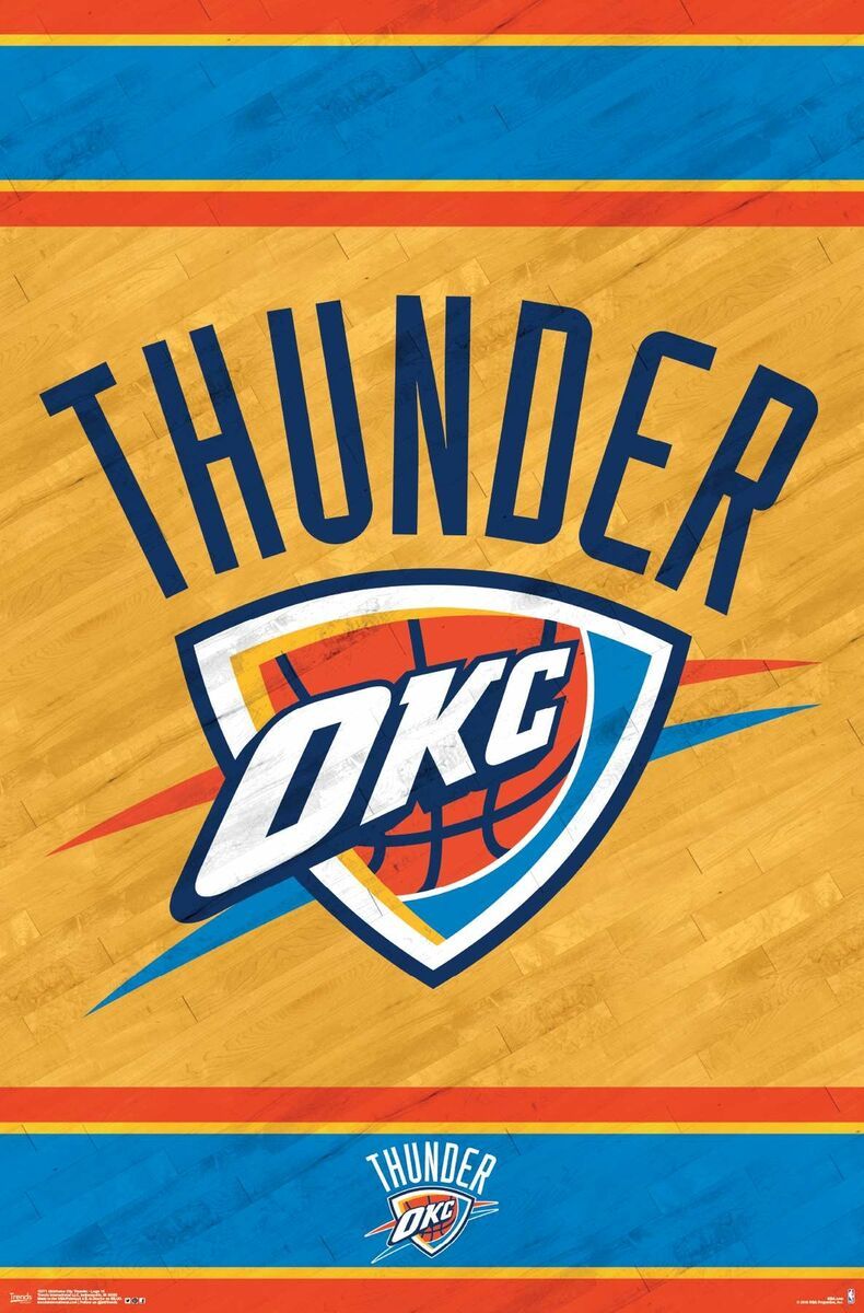 Oklahoma City Thunder Logo - NBA Oklahoma City Thunder - Logo Poster