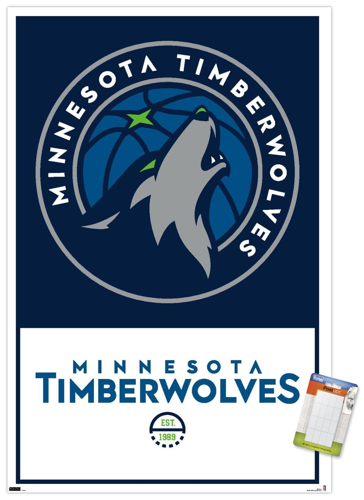 Minnesota Timberwolves Logo - Amazon.com: Trends International NBA Minnesota Timberwolves - Logo 21 Wall  Poster, 22.375
