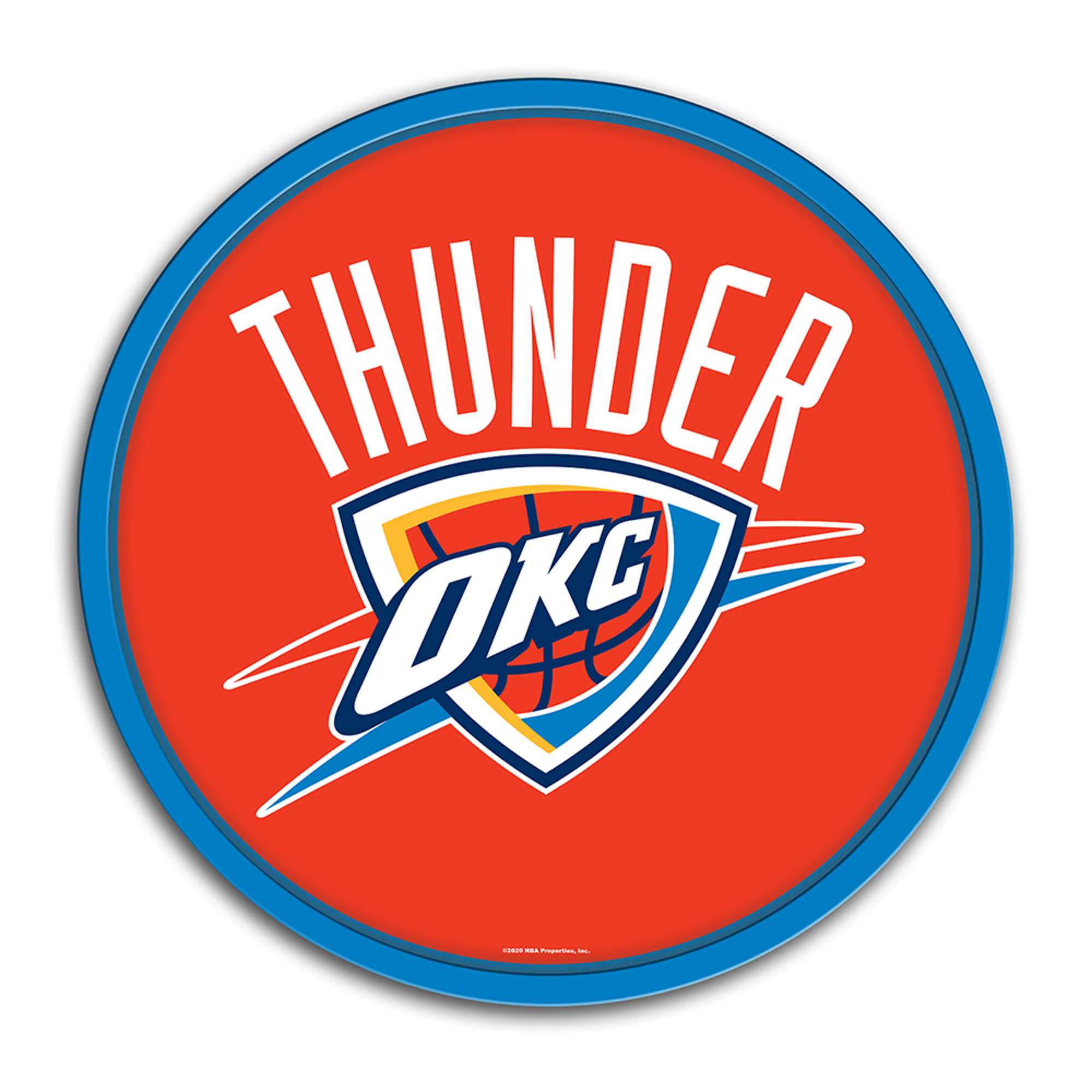 Oklahoma City Thunder Logo - Oklahoma City Thunder: Modern Disc Wall Sign