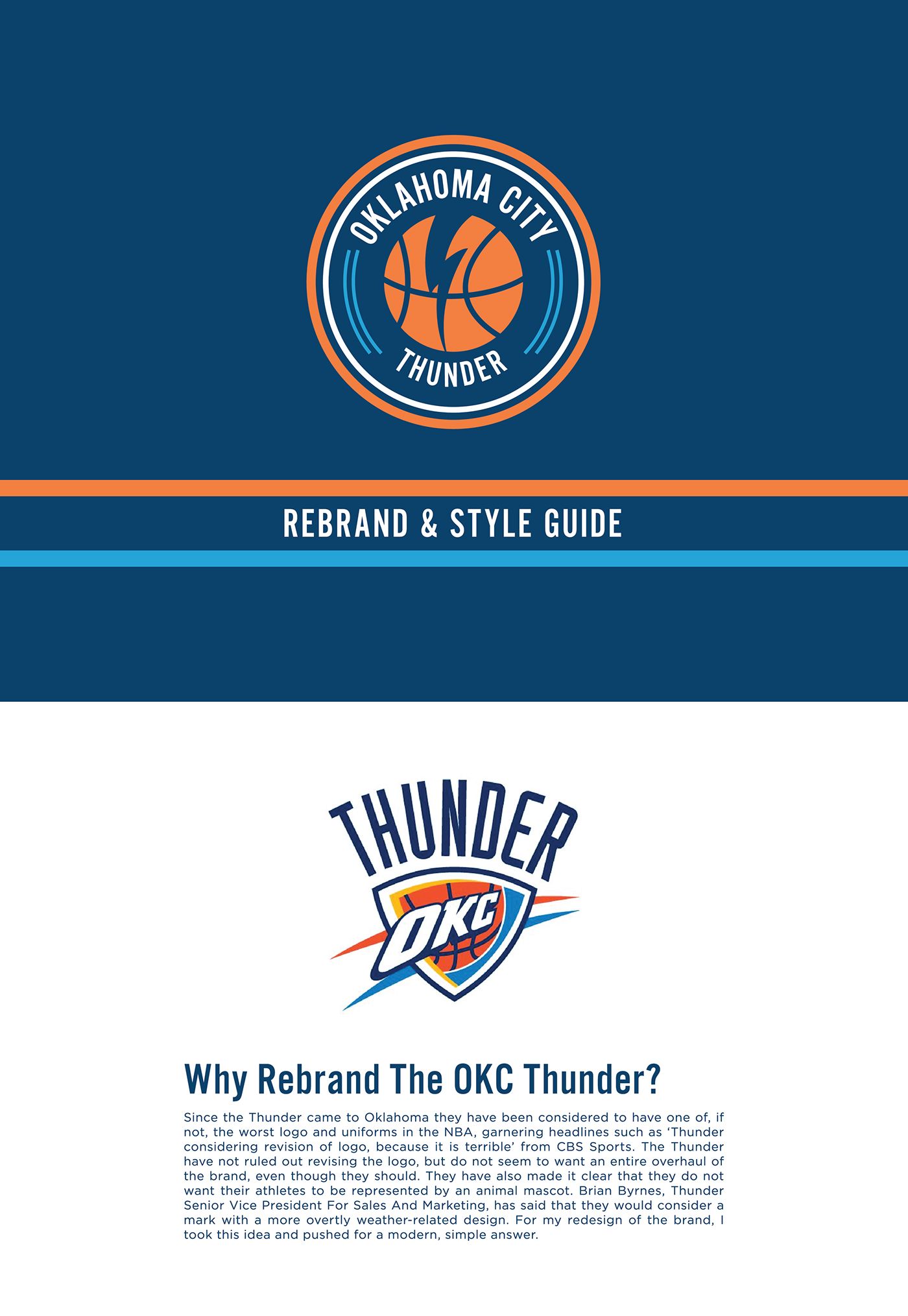 Oklahoma City Thunder Logo - Oklahoma City Thunder Rebrand Concept :: Behance