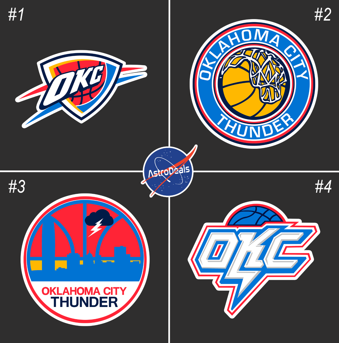 Oklahoma City Thunder Logo - Oklahoma City Thunder Basketball Team Logo NBA Sticker Decal *Size: 3