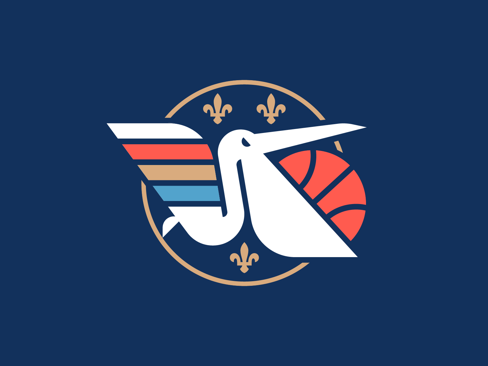 New Orleans Pelicans Logo - NBA Logo Redesigns: New Orleans Pelicans by Michael Weinstein on Dribbble