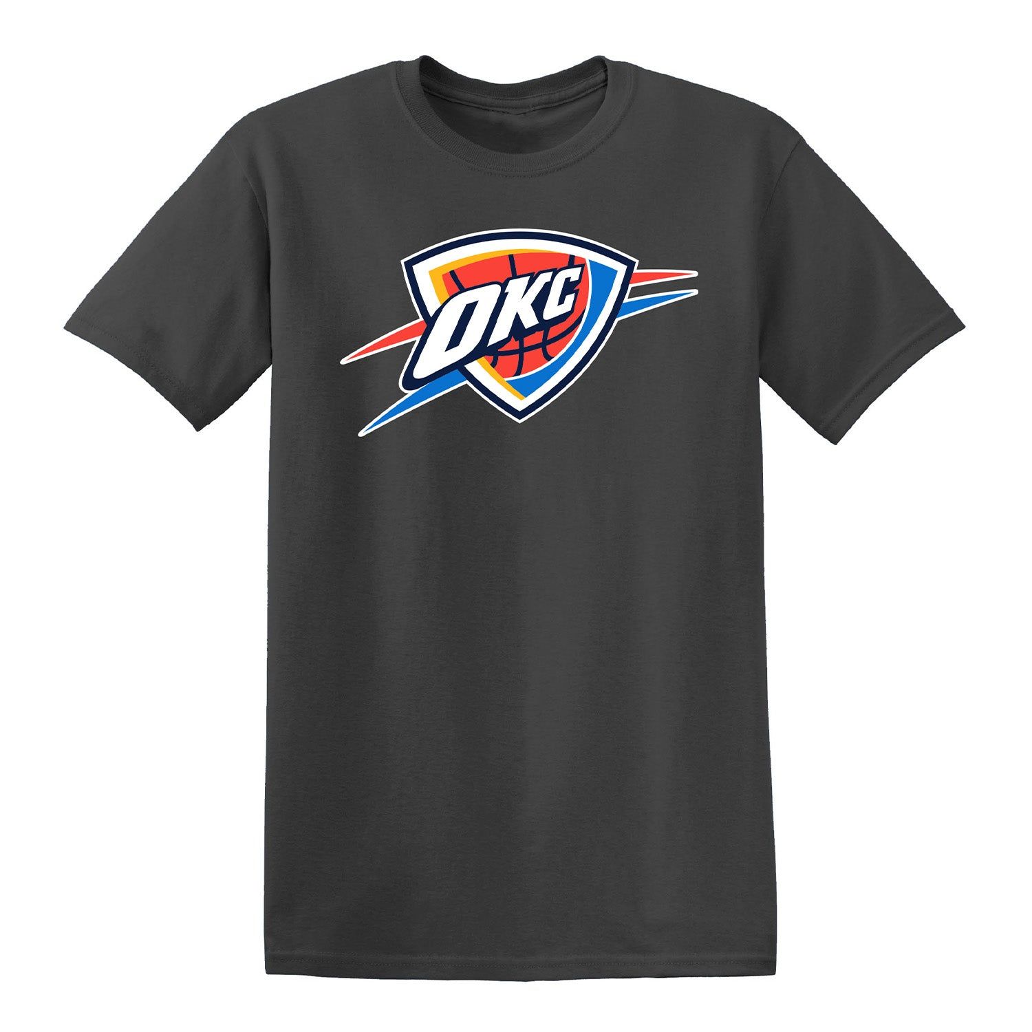 Oklahoma City Thunder Logo - OKLAHOMA CITY THUNDER PRIMARY LOGO CHARCOAL T-SHIRT