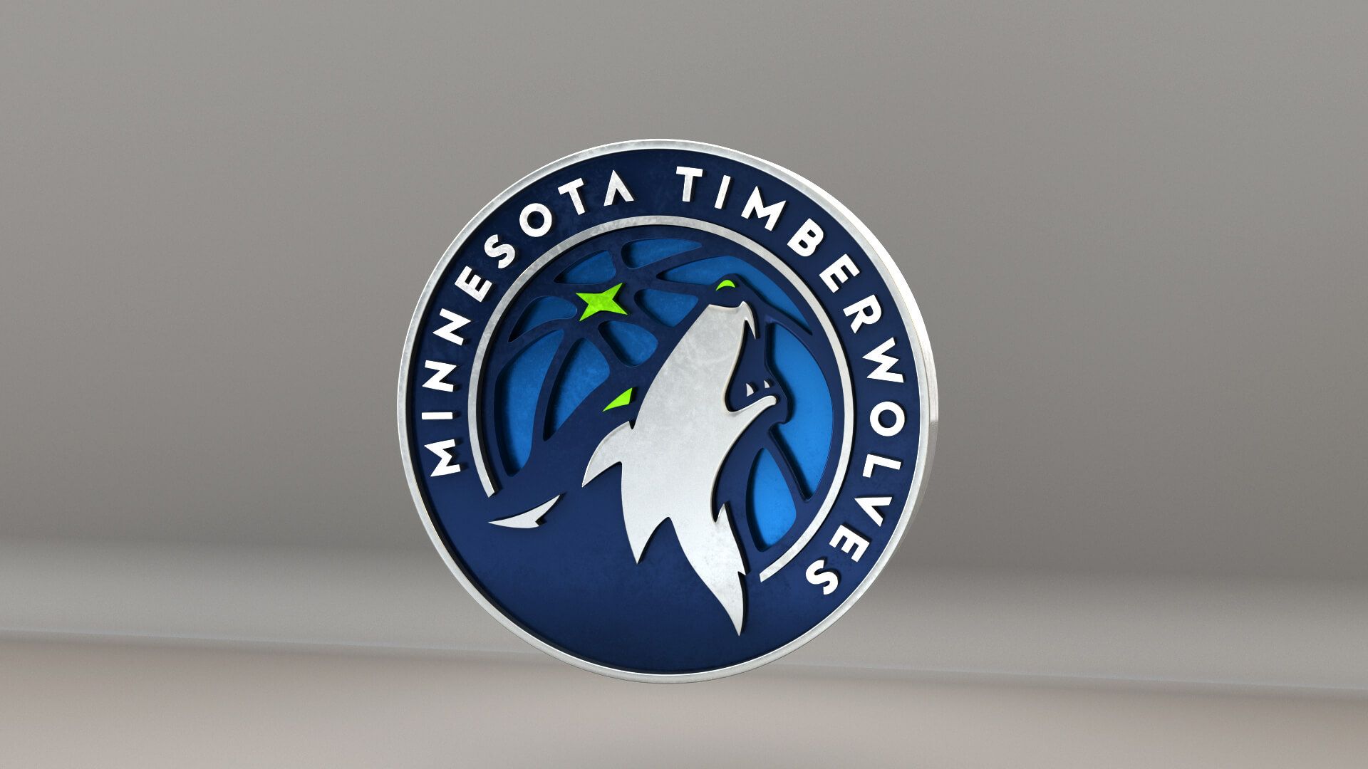 Minnesota Timberwolves Logo - NBA Minessota Timberwolves Logo - 3D Model by guimart