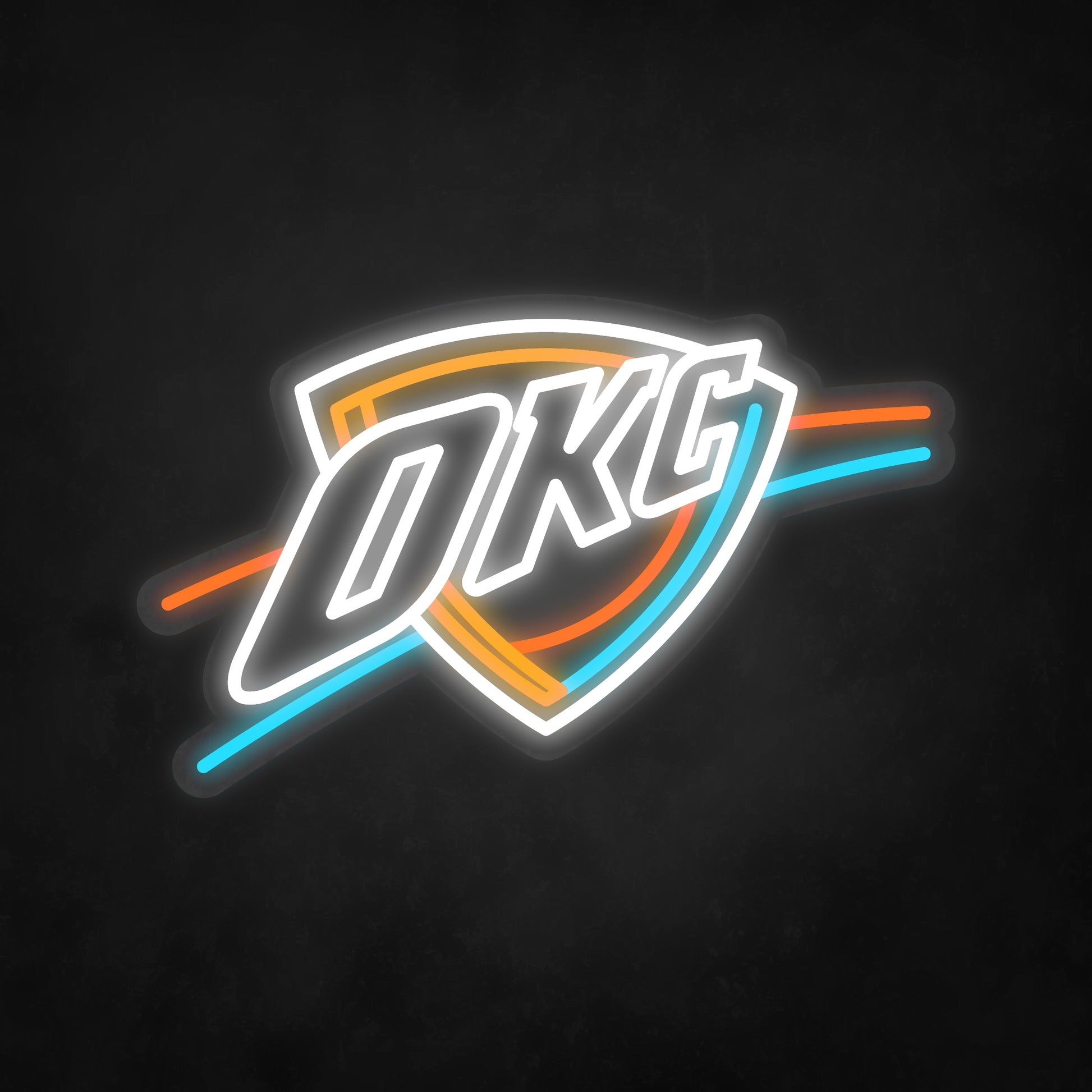 Oklahoma City Thunder Logo - LED Neon Sign - NBA - Oklahoma City Thunder - Small – Self Signs
