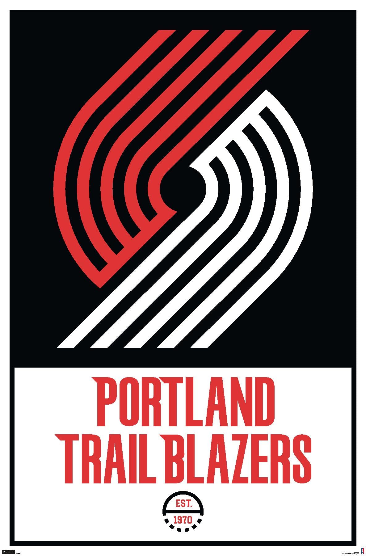 Portland Trail Blazers Logo - Amazon.com: Trends International NBA Portland Trail Blazers - Logo 21 Wall  Poster, 22.375
