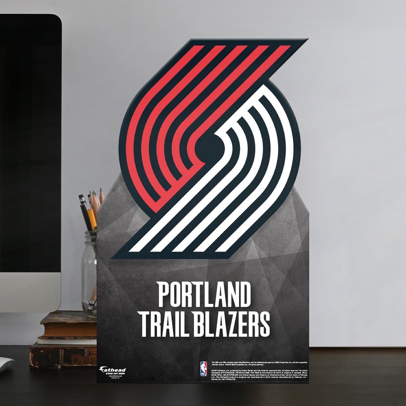 Portland Trail Blazers Logo - Portland Trail Blazers Logo - Mini Stand Out - Official NBA - Cardstock  Cutout