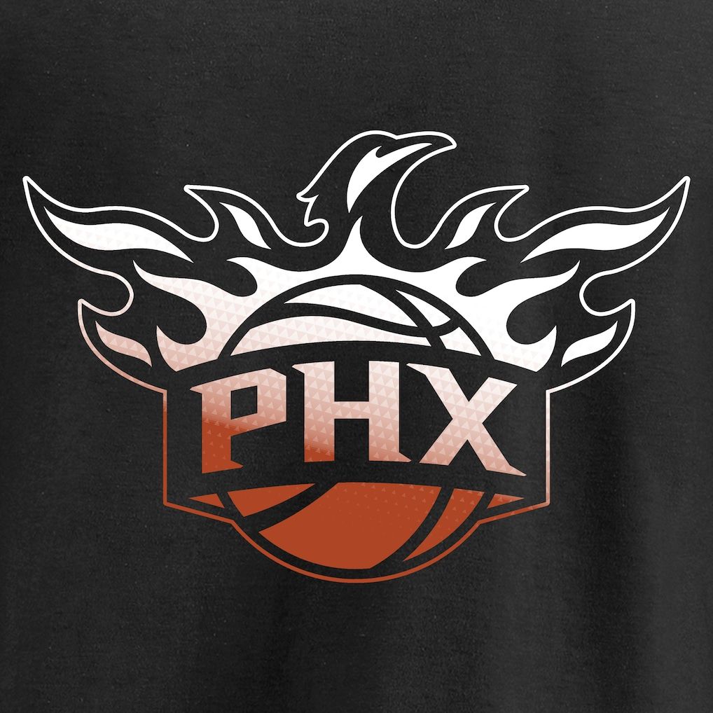 Phoenix Suns Logo - Men's Black Phoenix Suns Gradient Logo T-Shirt