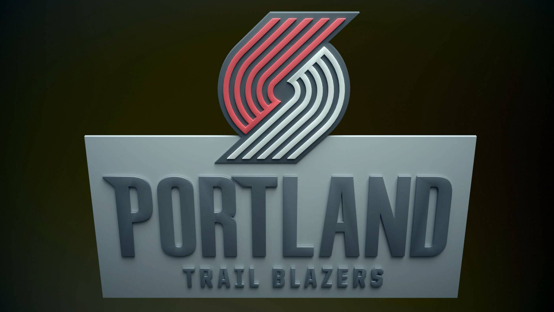 Portland Trail Blazers Logo - NBA Portland Trail Blazers Logo Printable and Renderable - 3D Model by  danyelon