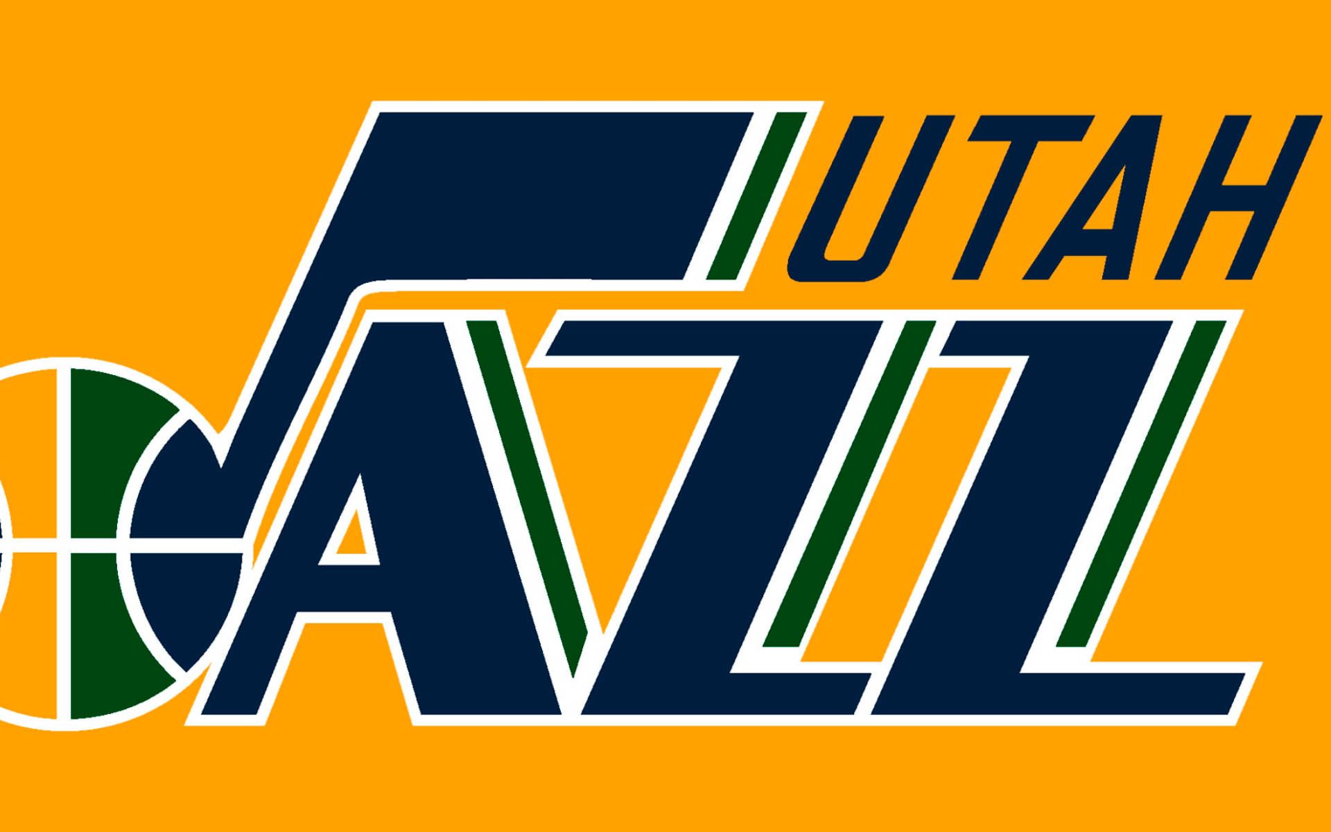 Utah Jazz Logo - Download Utah Jazz Logo On Yellow Wallpaper | Wallpapers.com