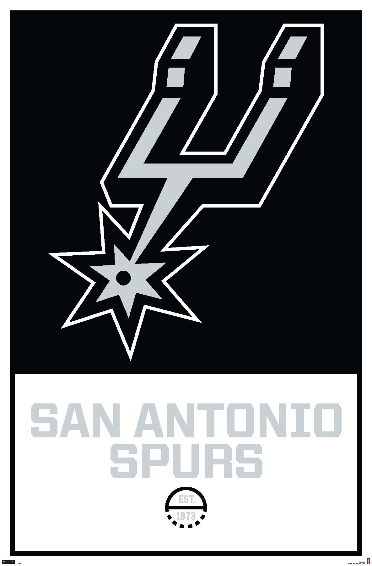 San Antonio Spurs Logo - Amazon.com: Trends International NBA San Antonio Spurs - Logo 21 Wall  Poster, 22.375