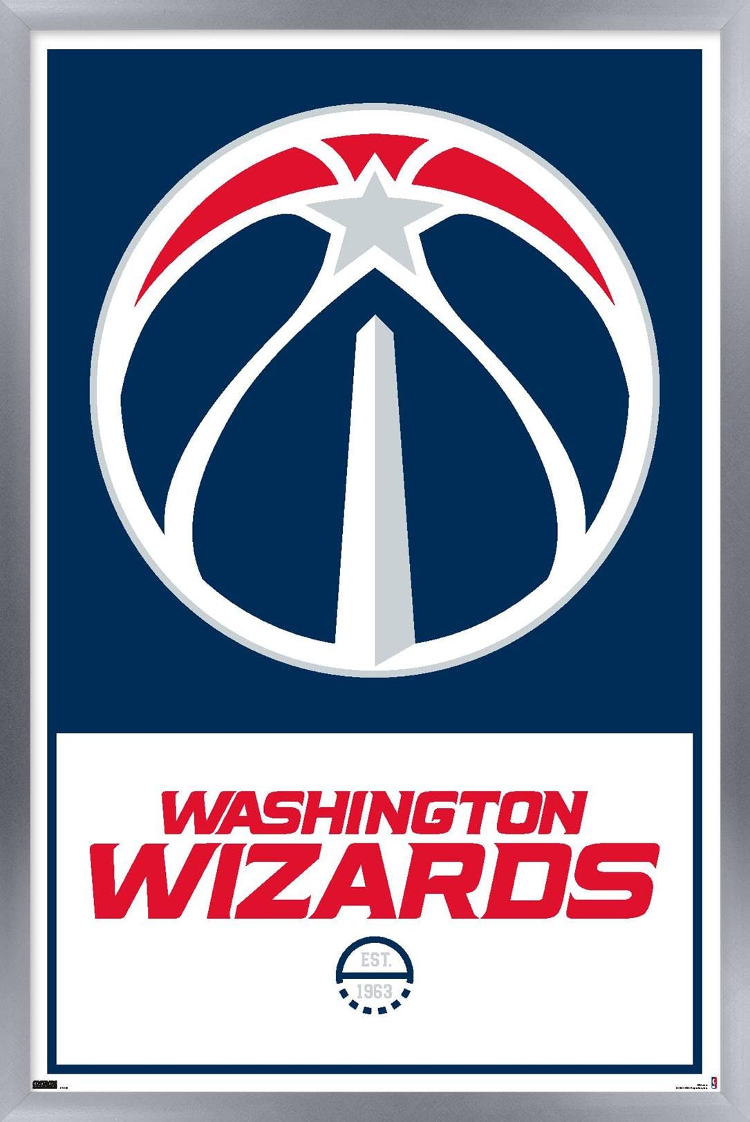 Washington Wizards Logo - Amazon.com: Trends International NBA Washington Wizards - Logo 21 Wall  Poster, 22.375