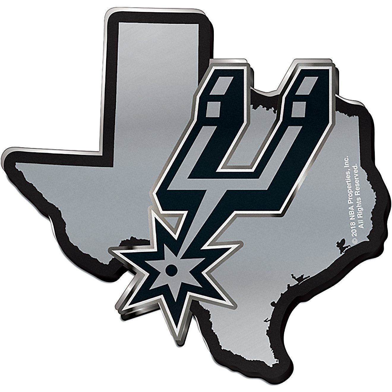 San Antonio Spurs Logo - WinCraft San Antonio Spurs Acrylic Auto Emblem | Academy