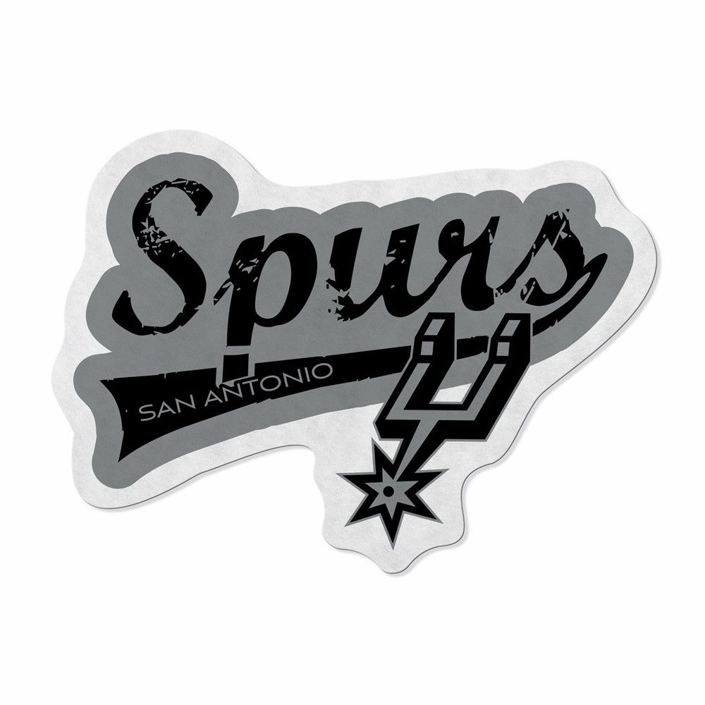 San Antonio Spurs Logo - San Antonio Spurs Rico Distressed Shape Cut Pennant - Gray
