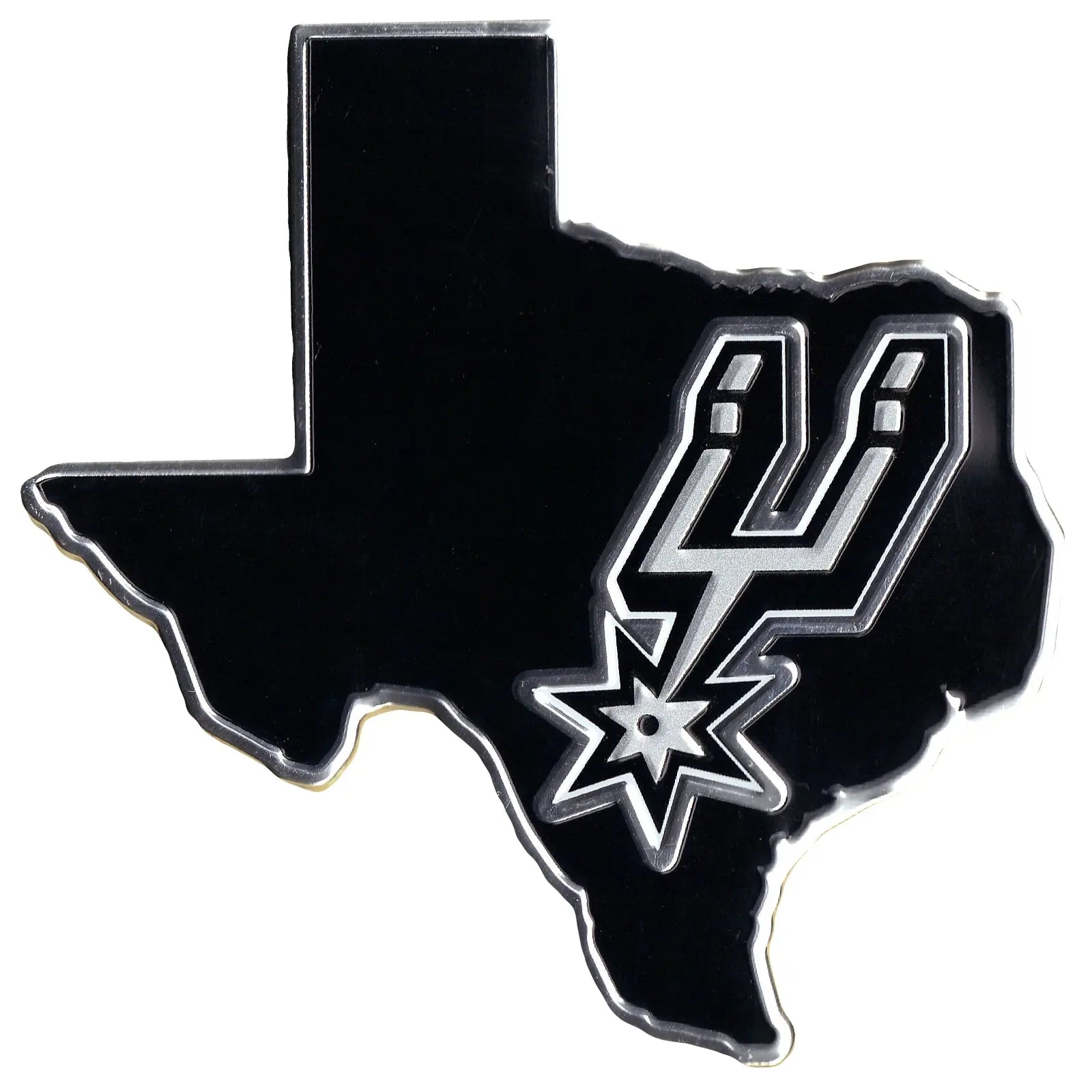 San Antonio Spurs Logo - San Antonio Spurs Colored Aluminum State Car Auto Emblem