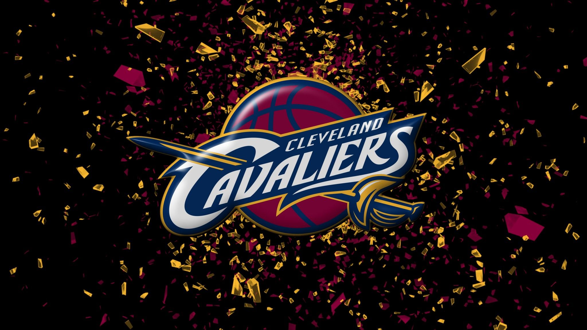 Cleveland Cavs Logo - Cleveland Cavaliers Confetti Celebration HD Wallpaper