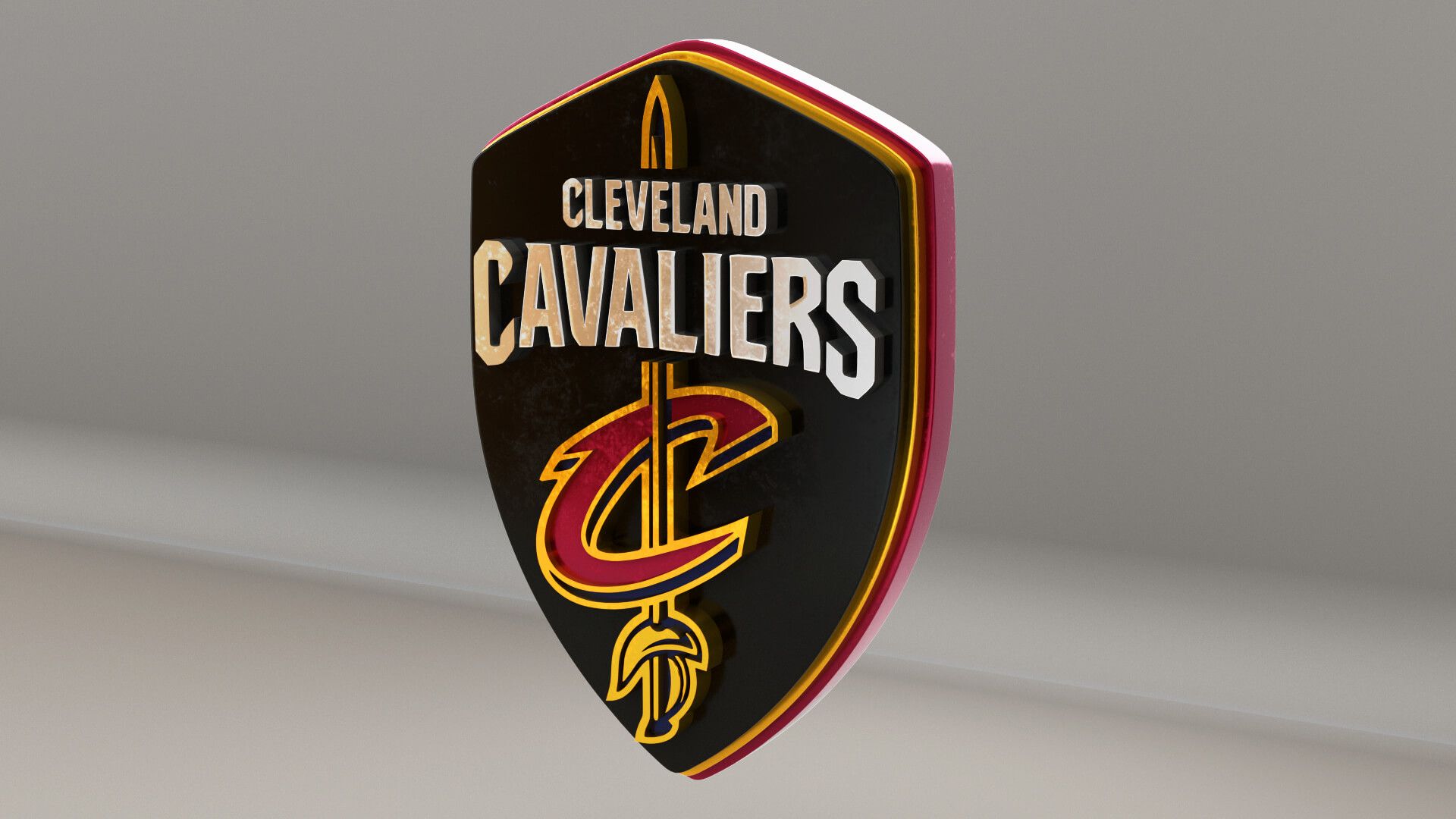 Cleveland Cavs Logo - NBA Cleveland Cavaliers Logo - 3D Model by guimart