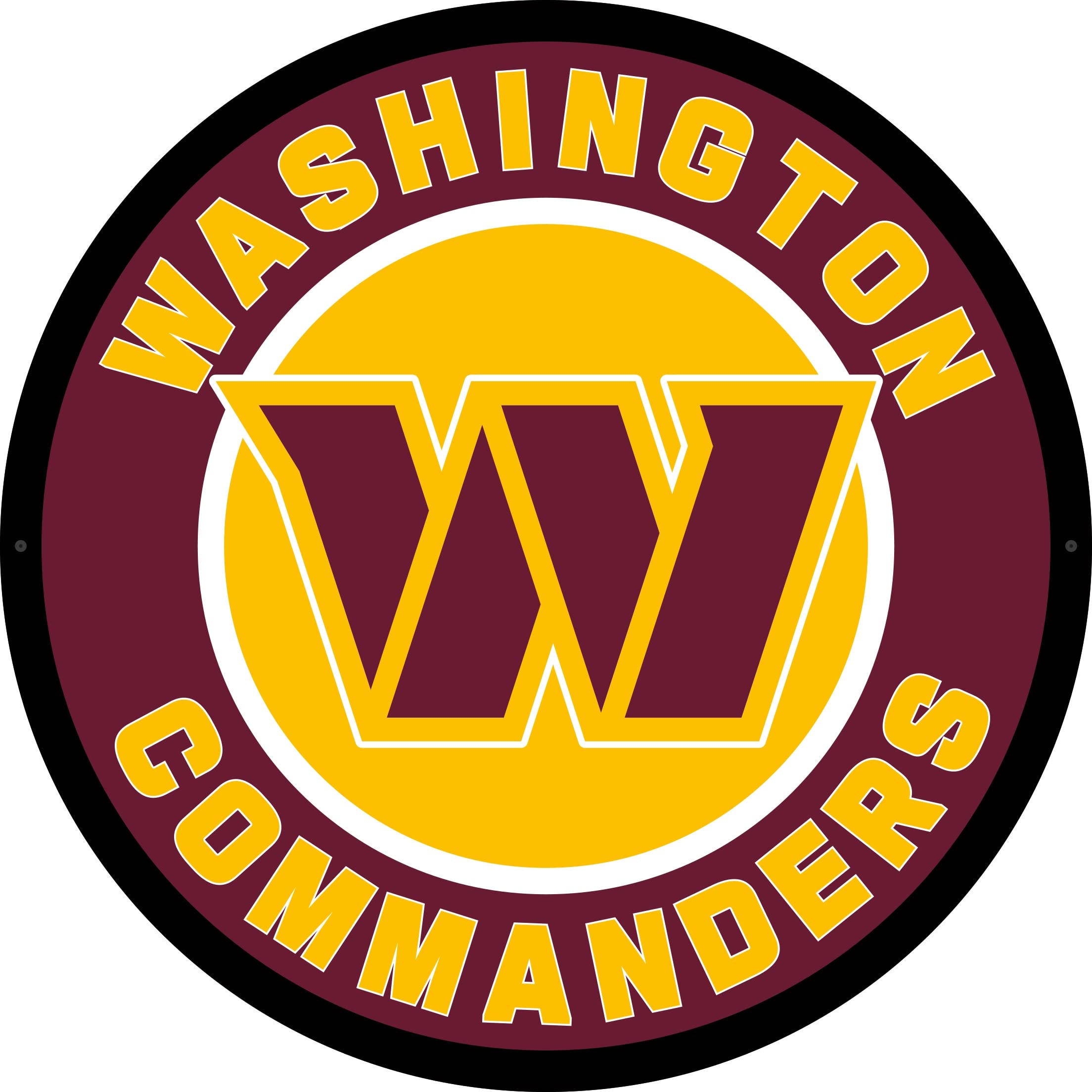 Washington Commanders Logo - Amazon.com: Team Sports America NFL Washington Commanders - Letrero de  pared con luz LED ultrafina, redondo de 23 pulgadas, fabricado en los  Estados Unidos, decoración de ventilador para oficina, sala de estar, :