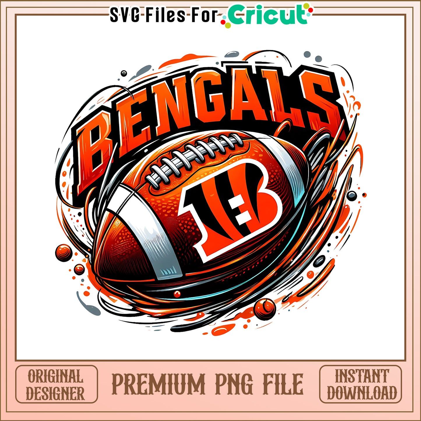Cincinnati Bengals Logo - Bengals logo rugby ball png, Cincinnati Bengals png, NFL png – svg files  for cricut