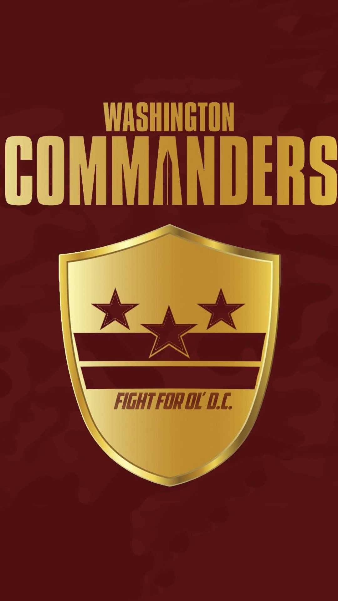 Washington Commanders Logo - Download Washington Commanders American Football Team Logo Wallpaper |  Wallpapers.com