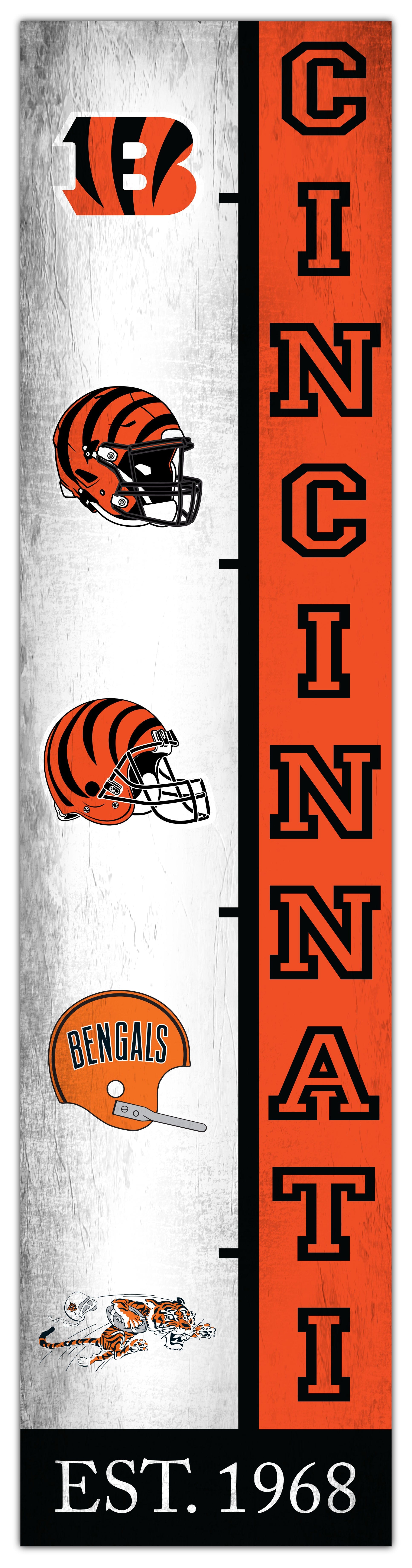 Cincinnati Bengals Logo - Cincinnati Bengals Team Logo Progression 6x24