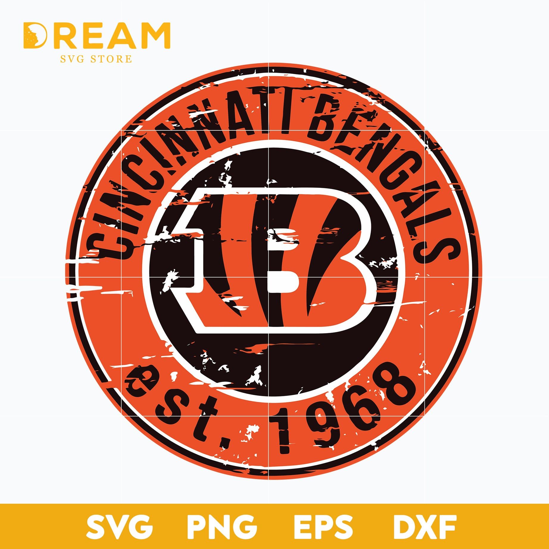 Cincinnati Bengals Logo - Cincinnati Bengals Logo svg, Cincinnati Bengals svg, Sport svg, Nfl sv –  DreamSVG Store